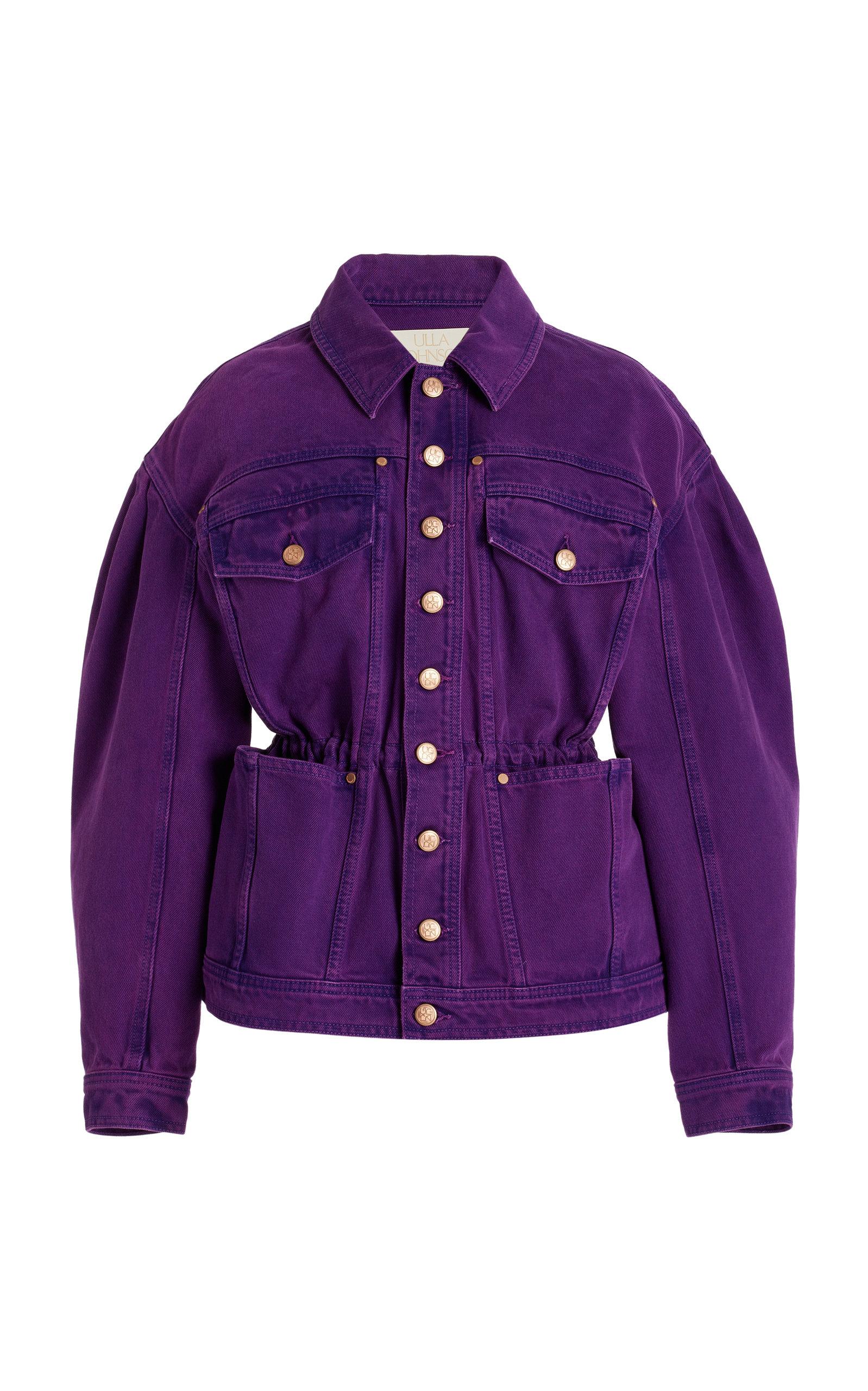 Odette Denim Jacket in Purple - Ulla Johnson