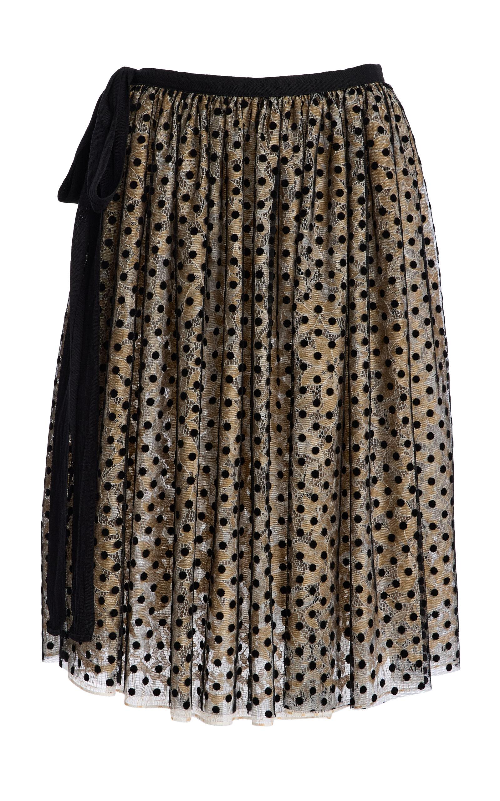 SAINT LAURENT★素敵!Black White POLKA DOT RUFFLE MINI Skirt SAINT LAURENT☆素敵!Black White POLKA DOT RUFFLE MINI Skirt