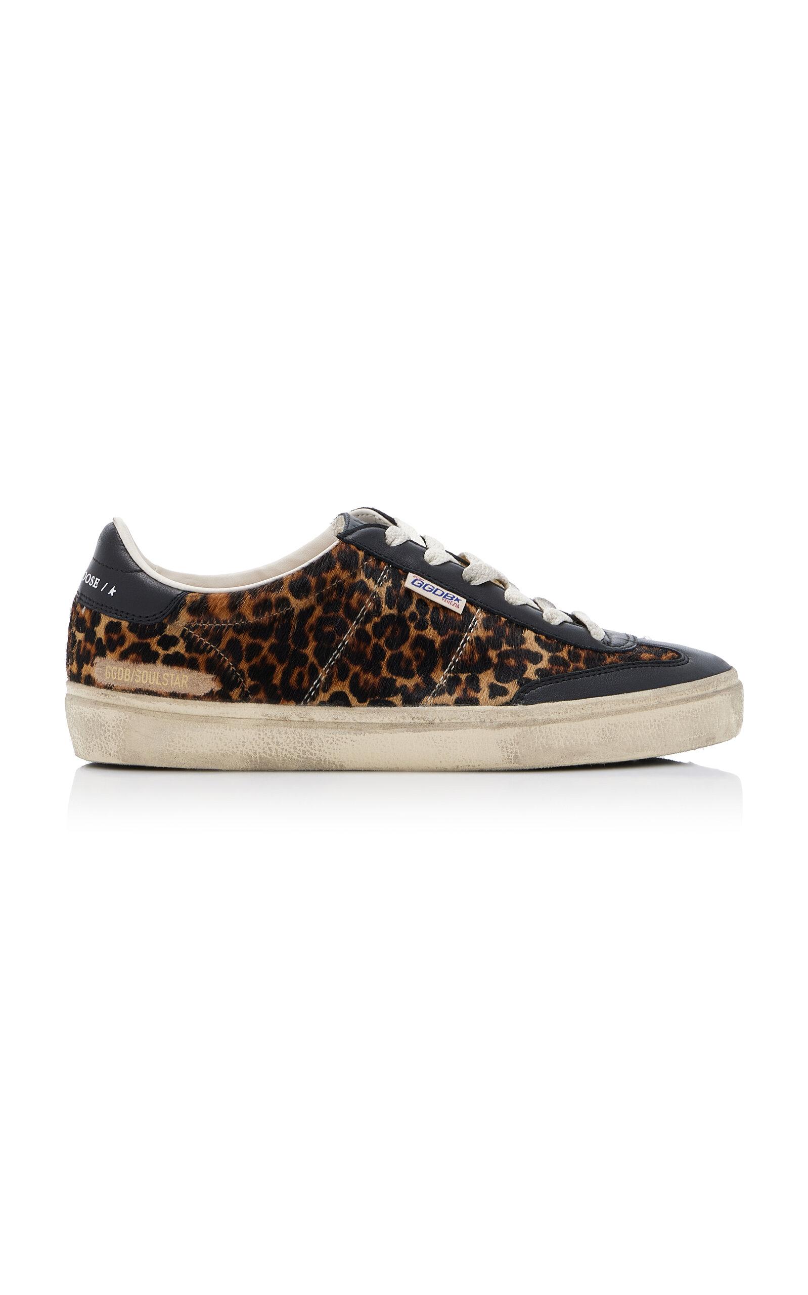 Golden Goose Soul star Leopard print Pony Hair Sneakers Lyst