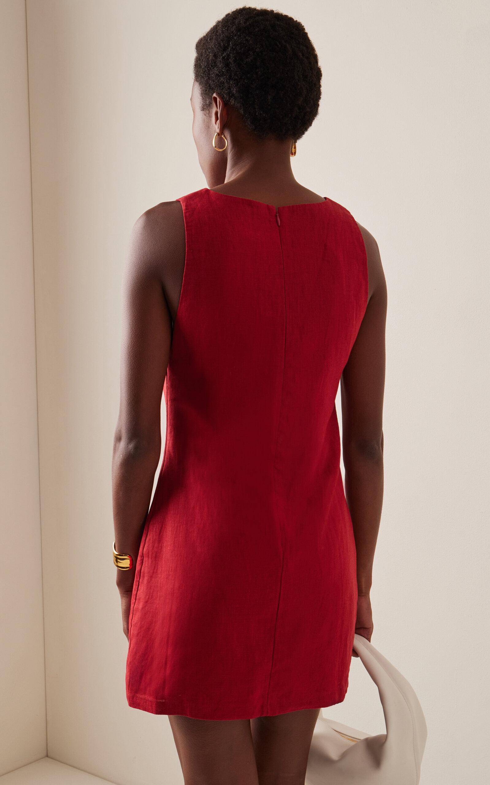 strapless open back dress Ellen Mini Dress - Red main image 0