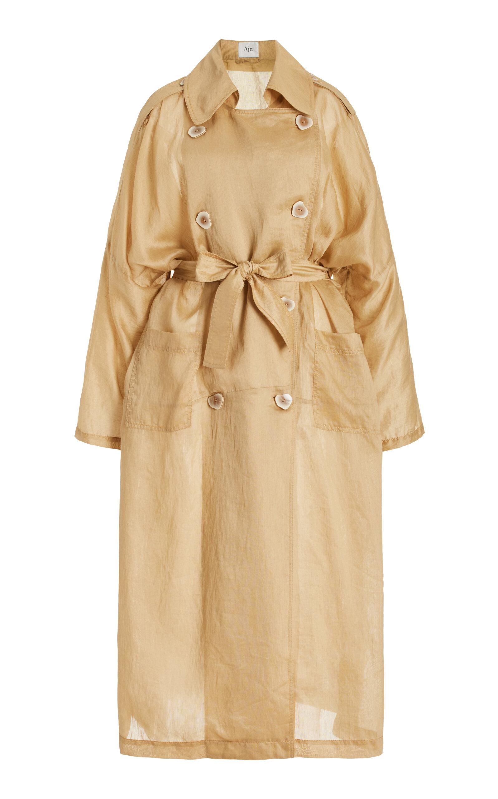 Harmony Oversized Sheer Coat | Sand Brown | Aje – Aje AU