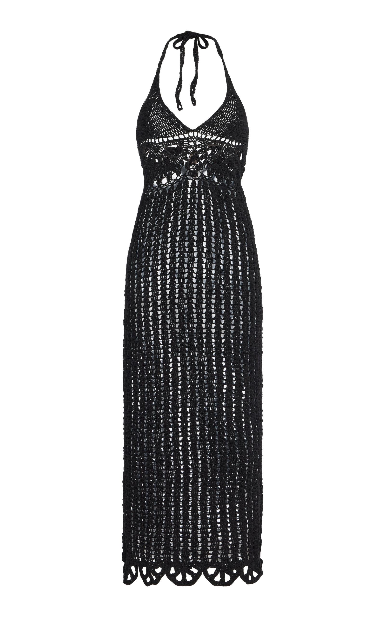 black low cut dress Han Mini Dress in Rib Black main image 1