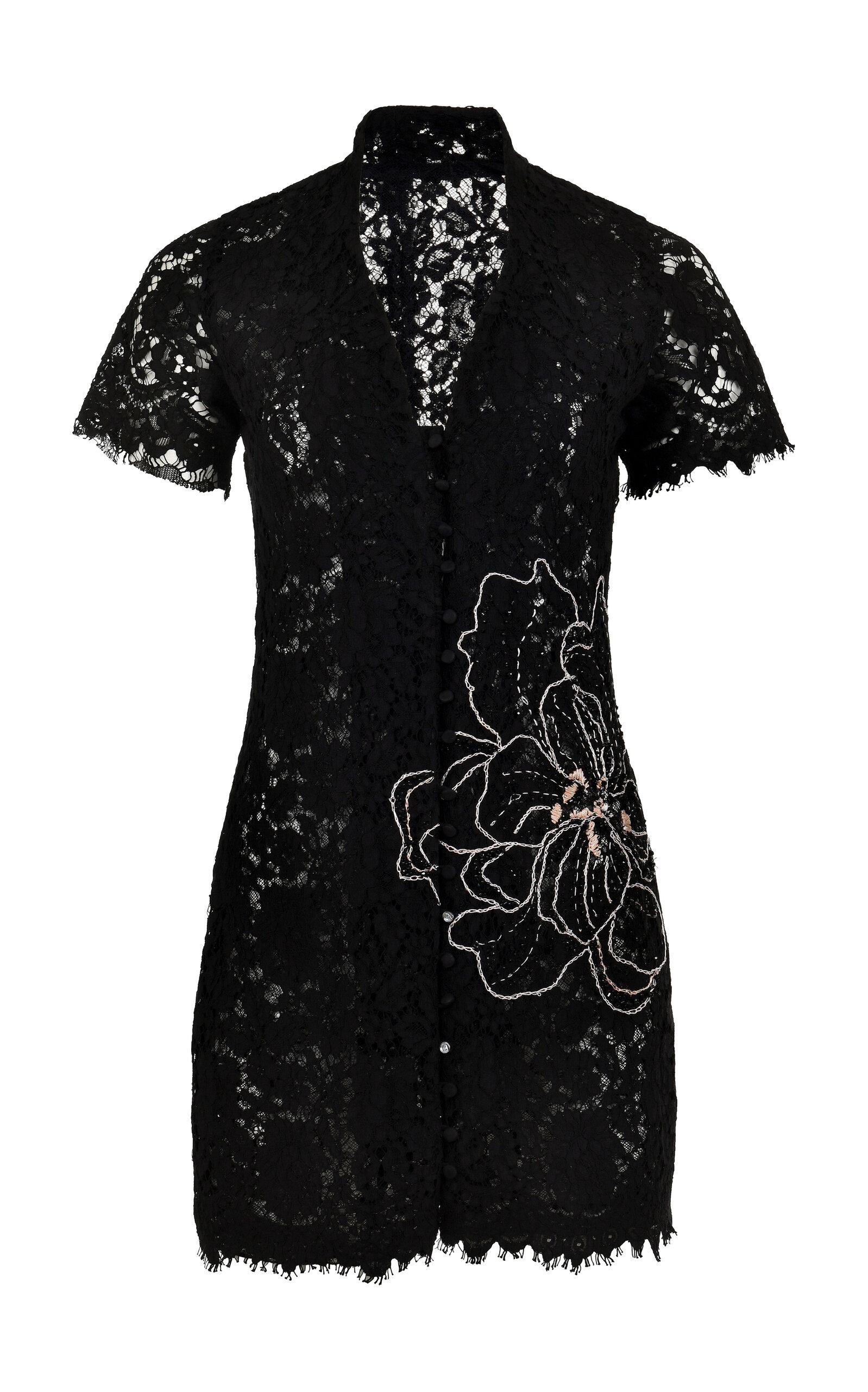 romantic black dress For Love & Lemons Francesca Mini Dress