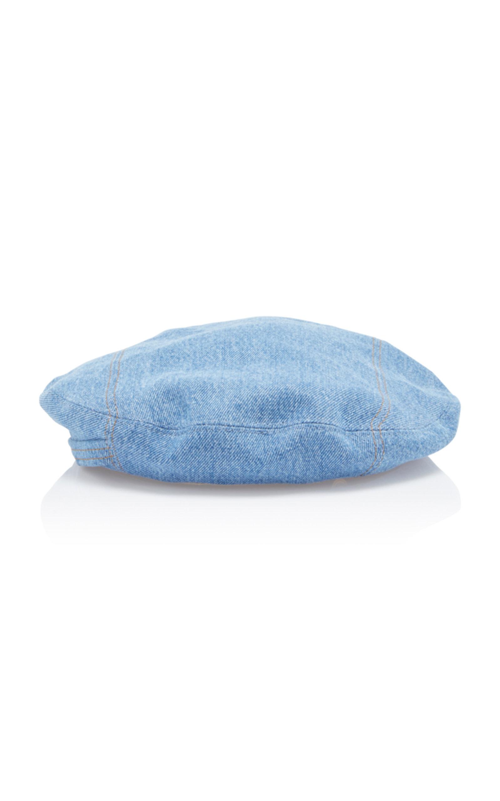 versace denim beret