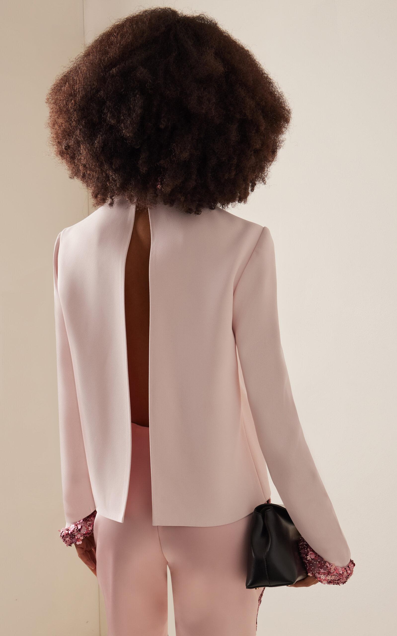 Delpozo pink coat hot sale