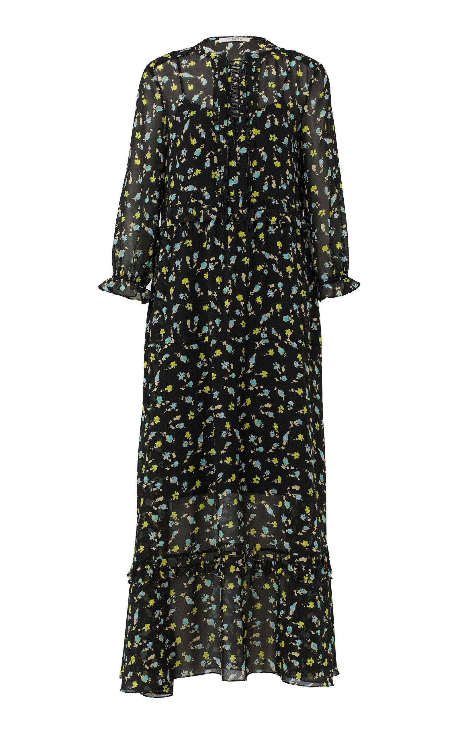 Dorothee Schumacher Silk Nightfall Meadow Dress in Floral (Black) - Lyst