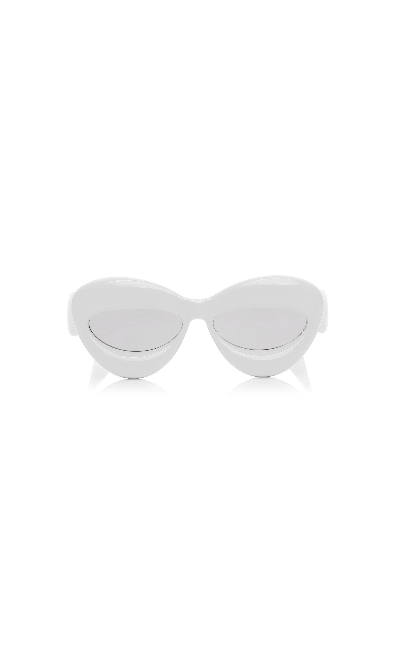 Loewe Oversized Cat-eye Acetate Sunglasses in White | Lyst