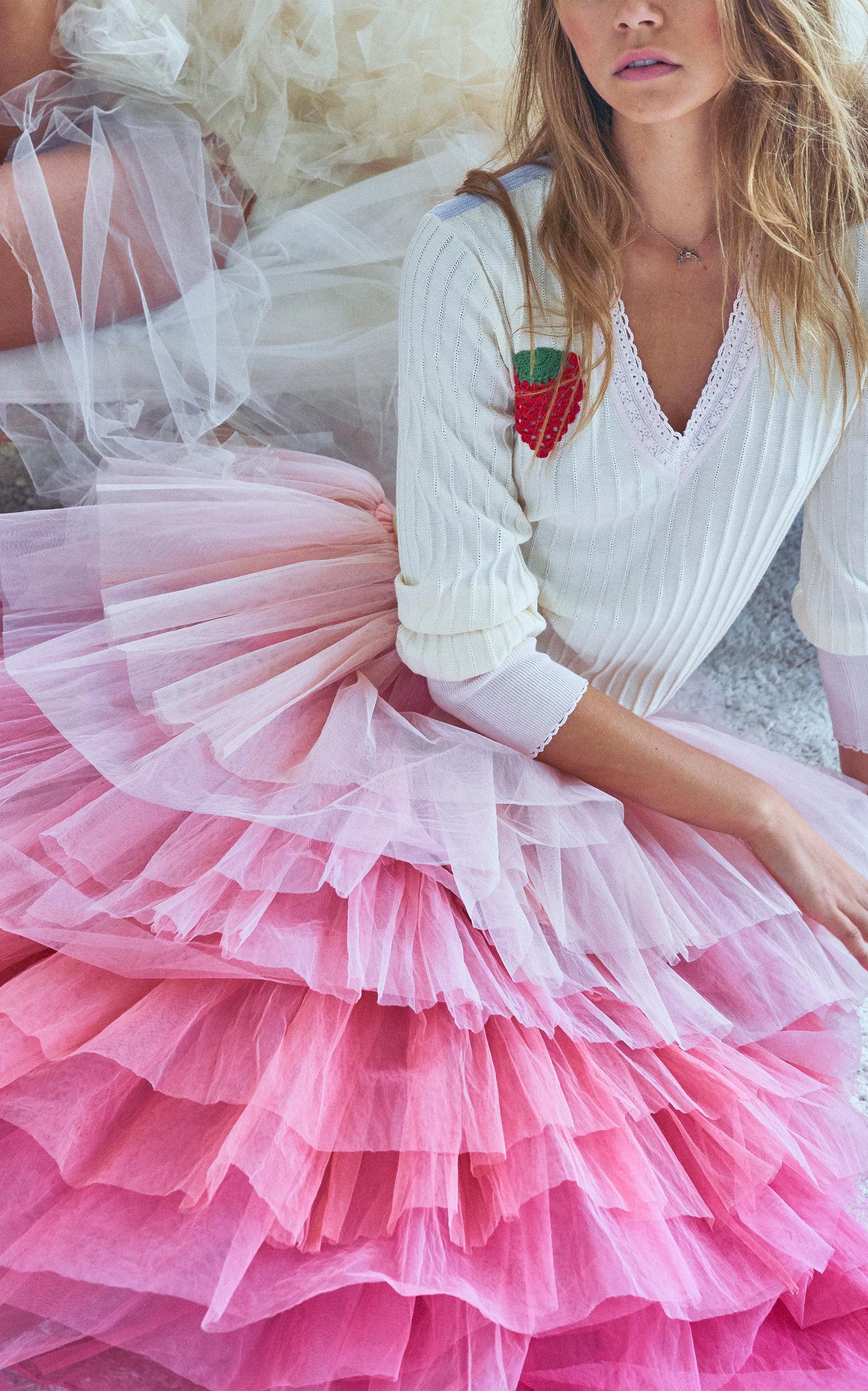 Pink ombre tulle clearance skirt