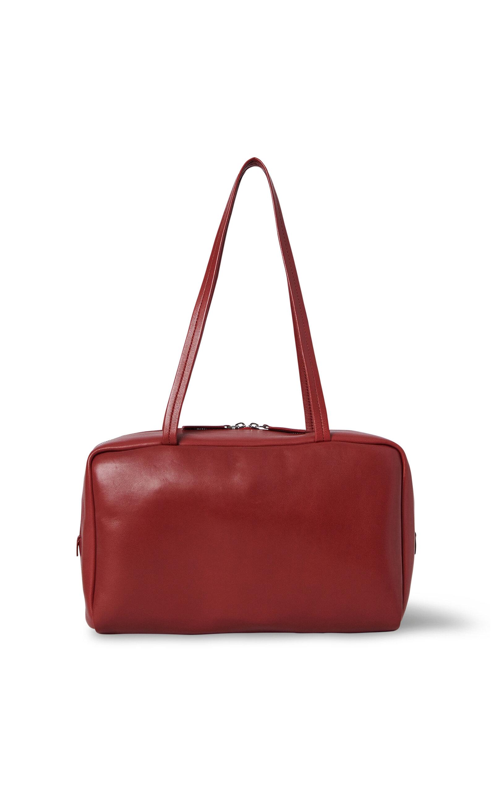 The Row Astra Leather Bowling Bag in Red | Lyst