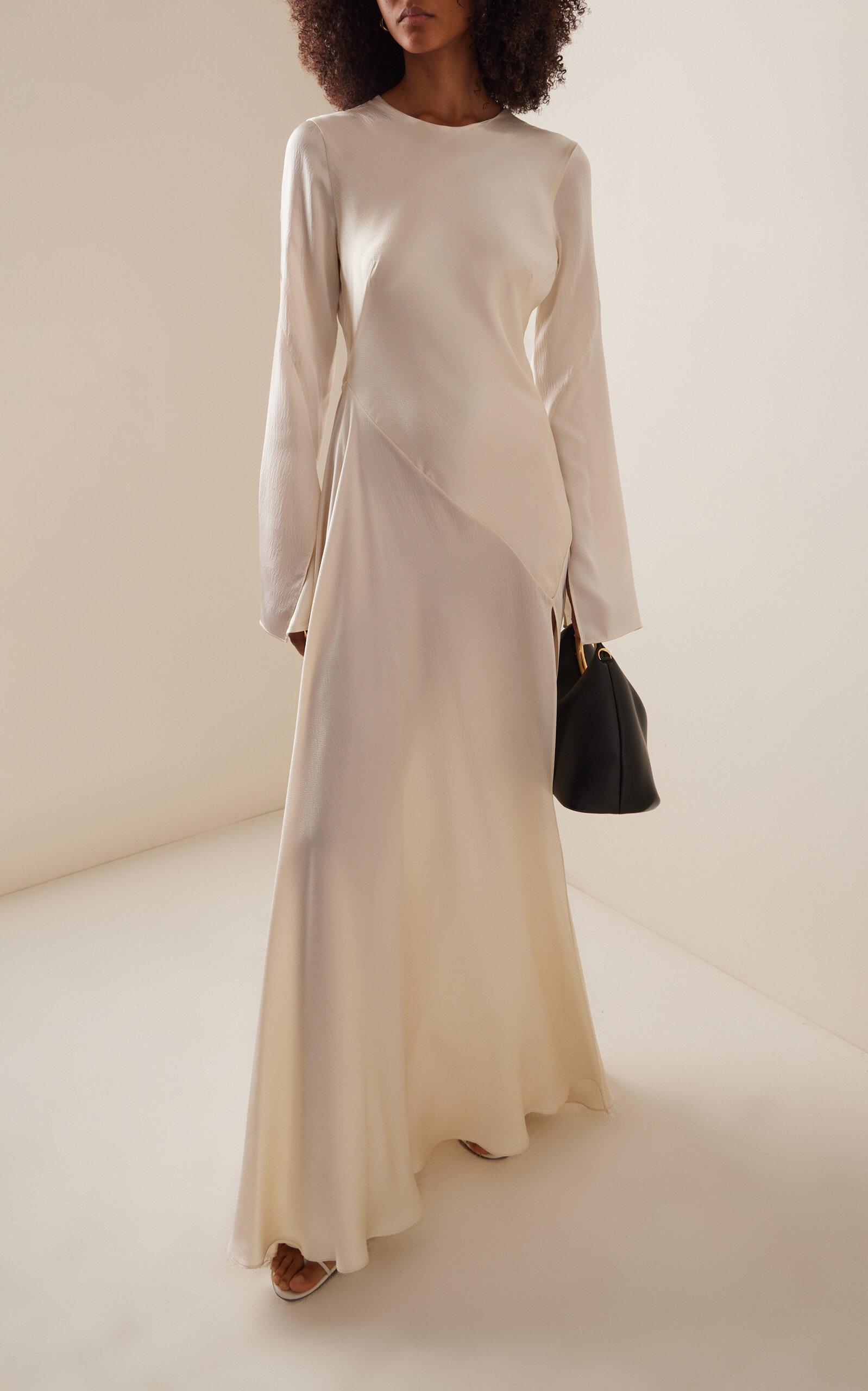 ivory cashmere dress Chandra Knit Maxi Dress in Ivory Multi Beaded Cashmere Silk M / Ivory Multi