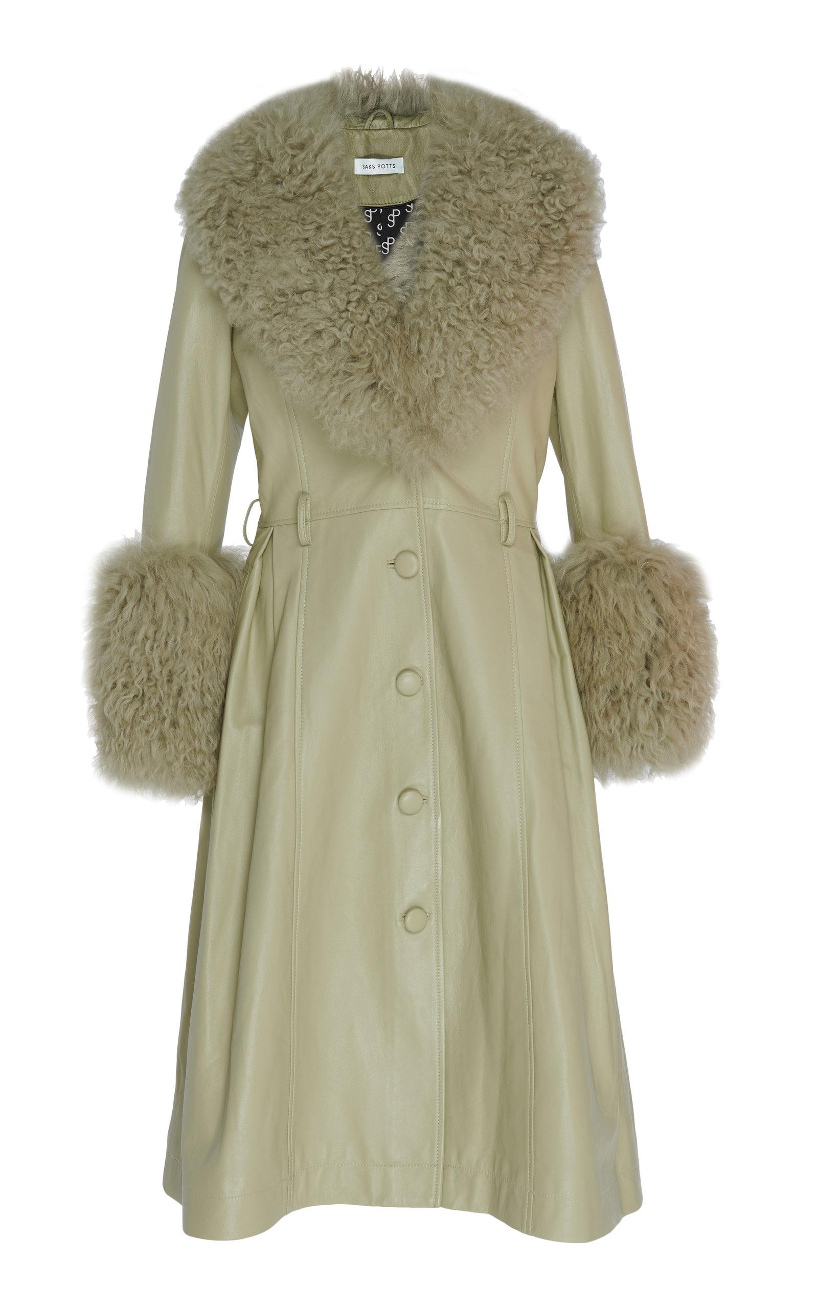 saks potts shearling jacket