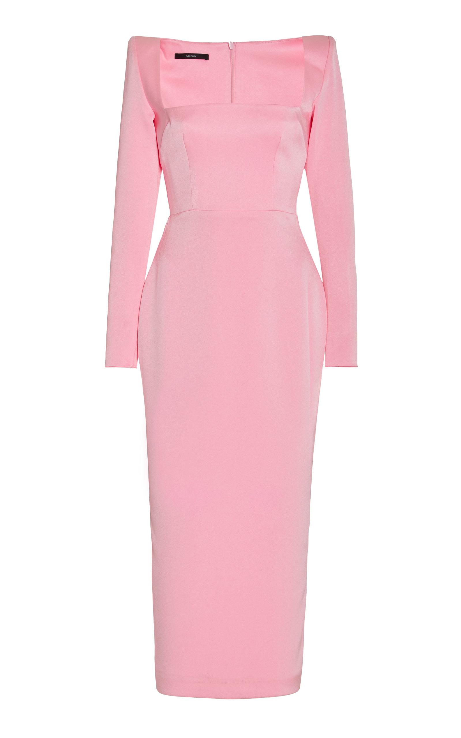 Alex Perry Mercer Satin Crepe Dress in Pink | Lyst