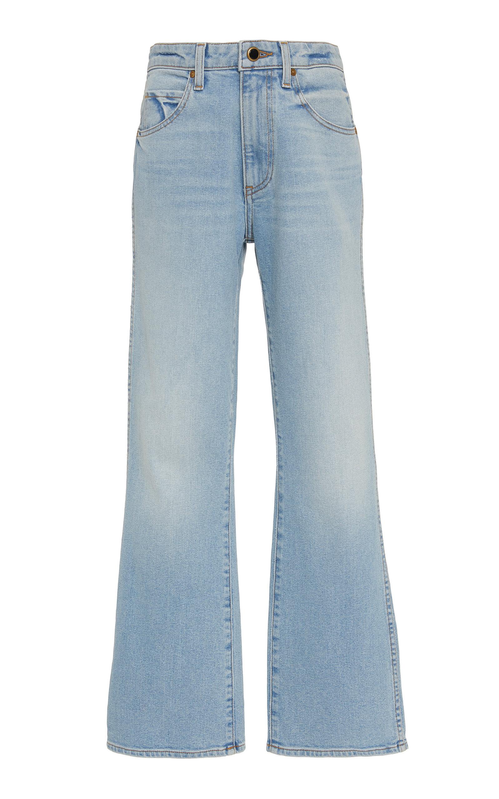 Khaite Denim Vivian High-waisted Bootcut Jeans in Blue - Lyst