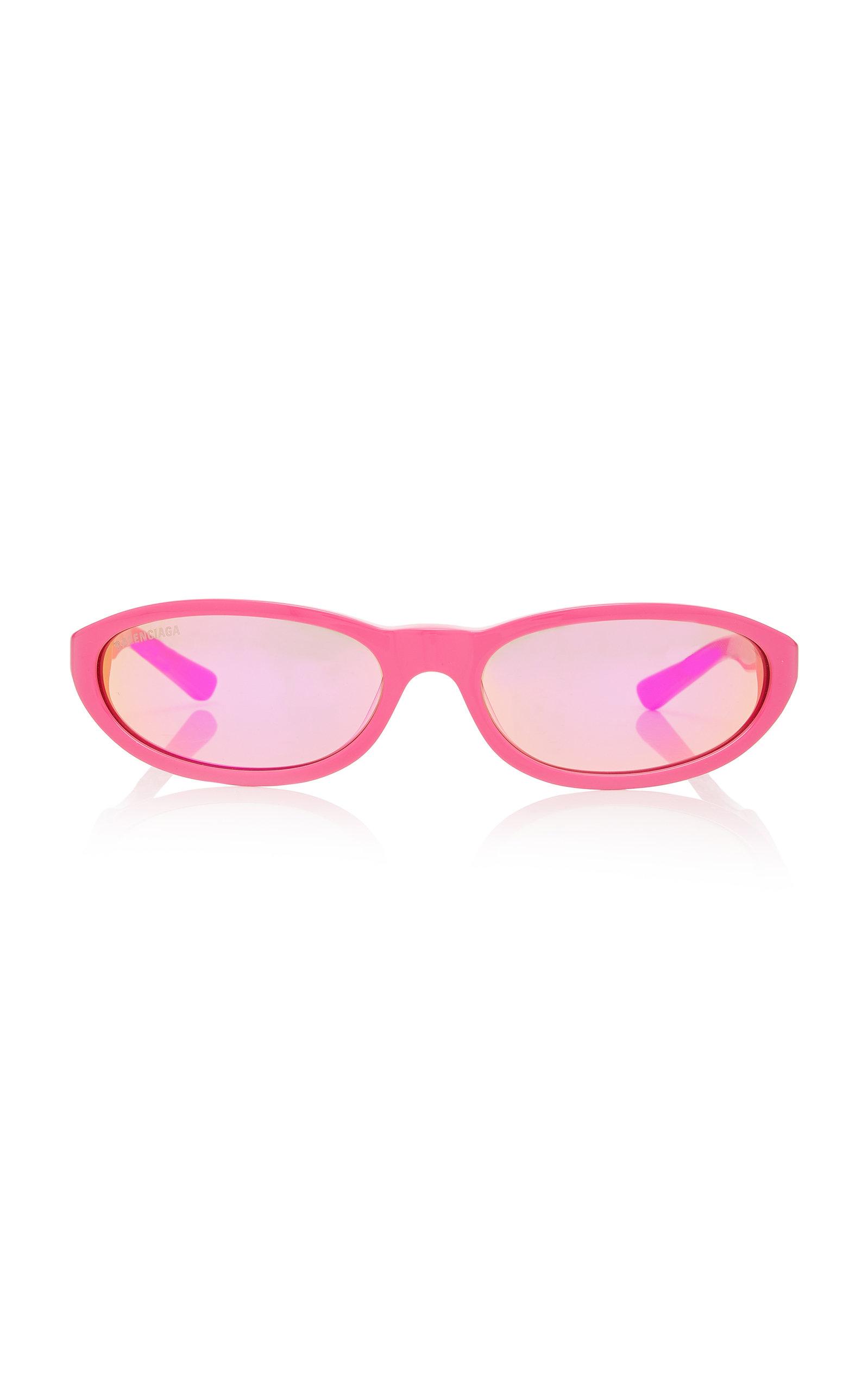 Balenciaga Bb0007s Pink Oval Sunglasses | Lyst