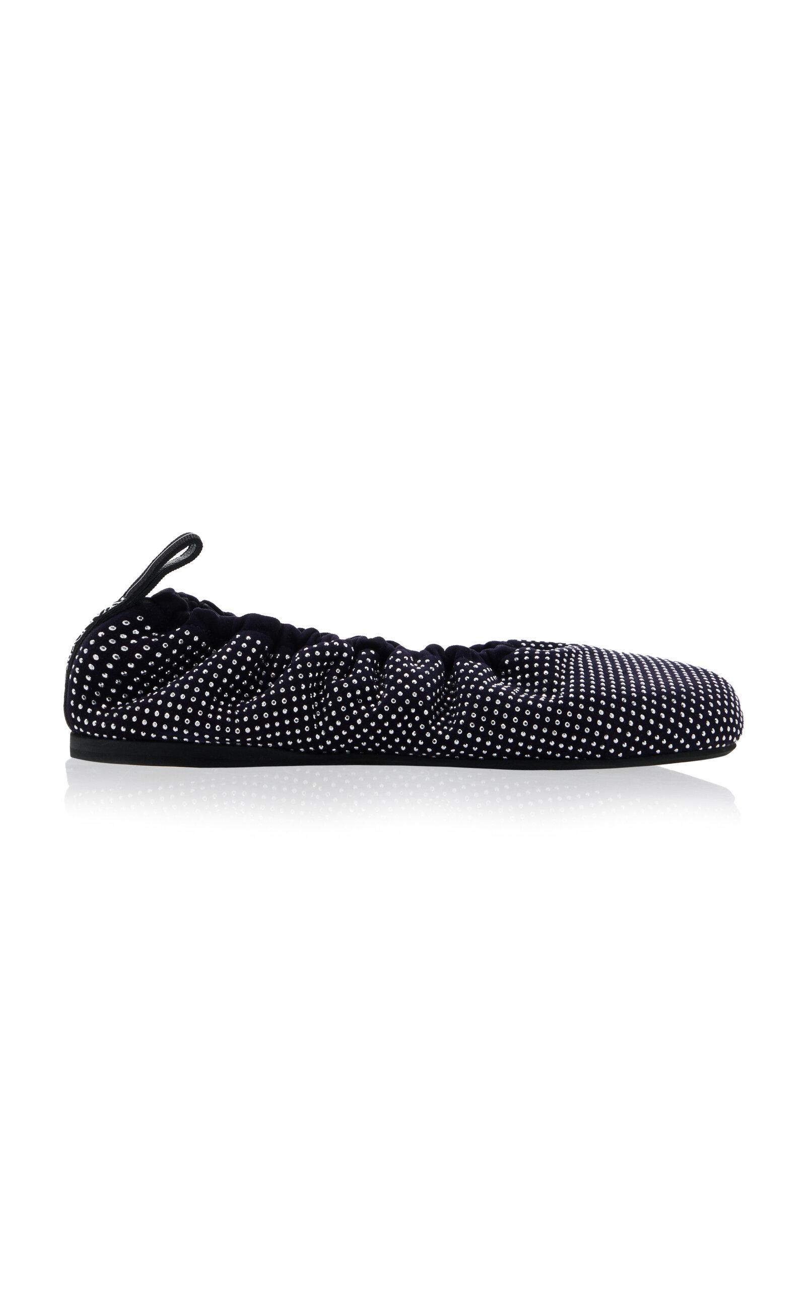 JW Anderson crystal-embellished leather ballerina shoes - Pink