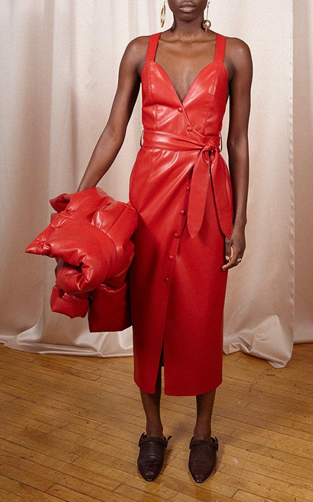 nanushka red dress