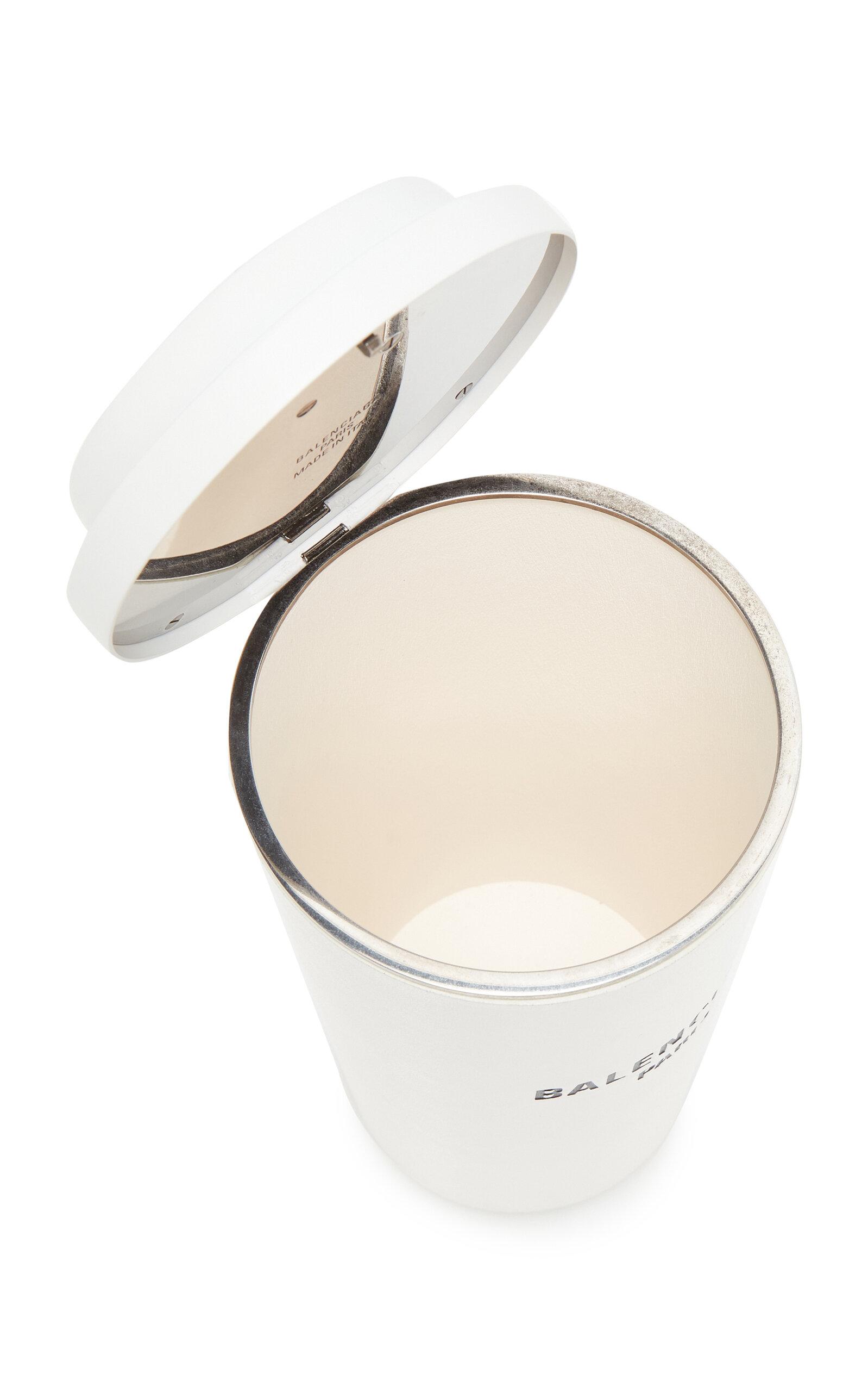 Balenciaga 9am Leather Cup Clutch in White | Lyst