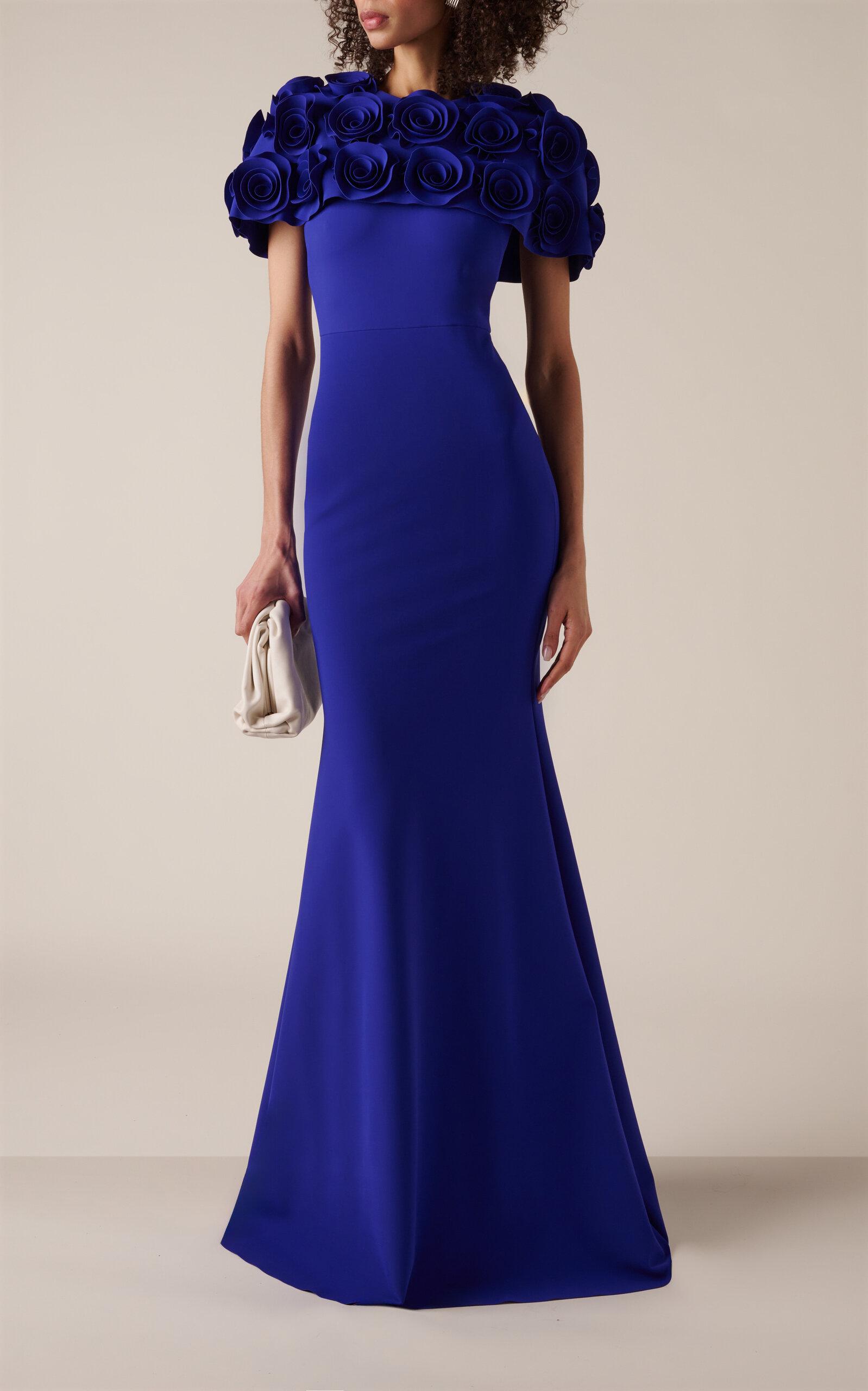 greta constantine blue dress Jacent Gown by Greta Constantine main image 1