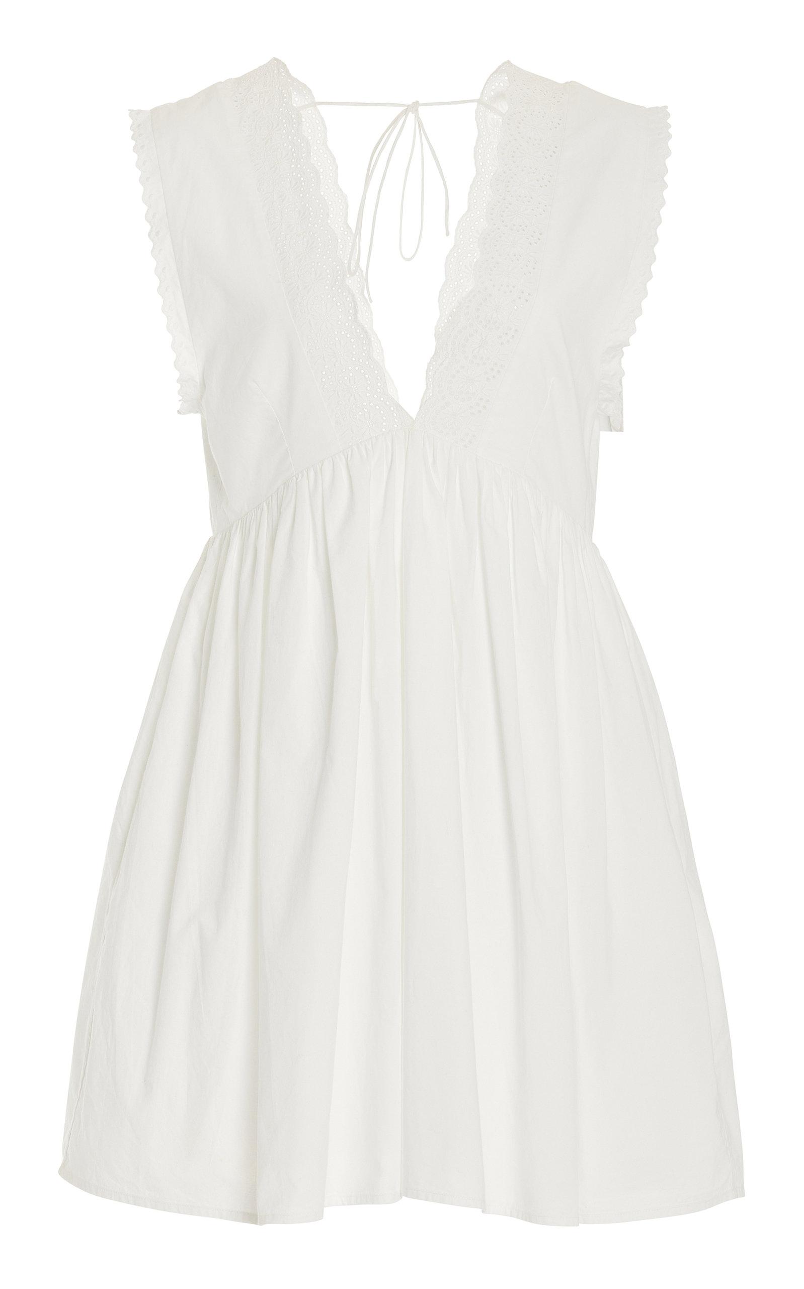 Posse Exclusive Ruby Cotton Mini Dress in White | Lyst