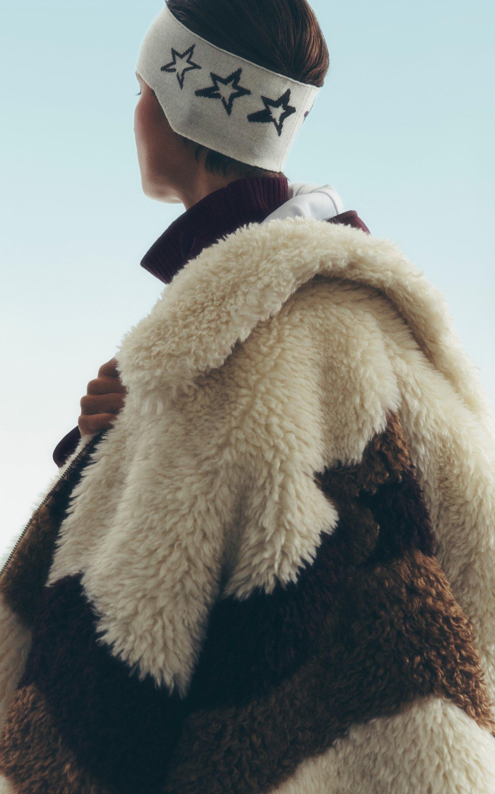 Perfect Moment Luna Reversible Faux Shearling Jacket in Red