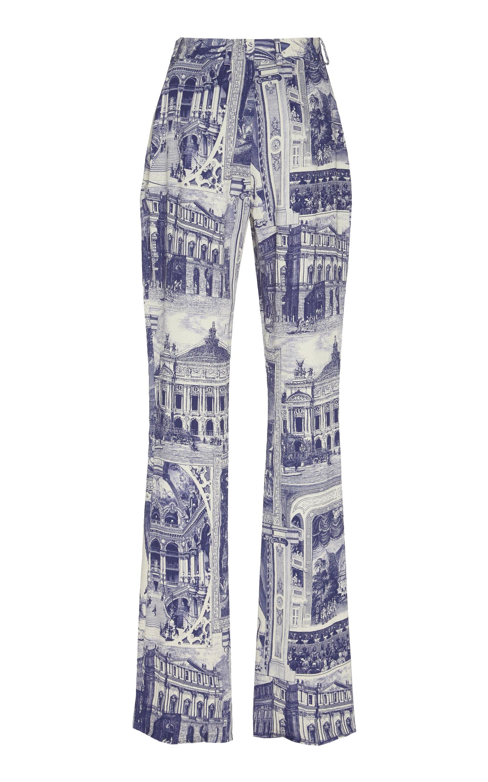 Acne Studios Phine Linen-blend Slim-leg Pants in Blue | Lyst