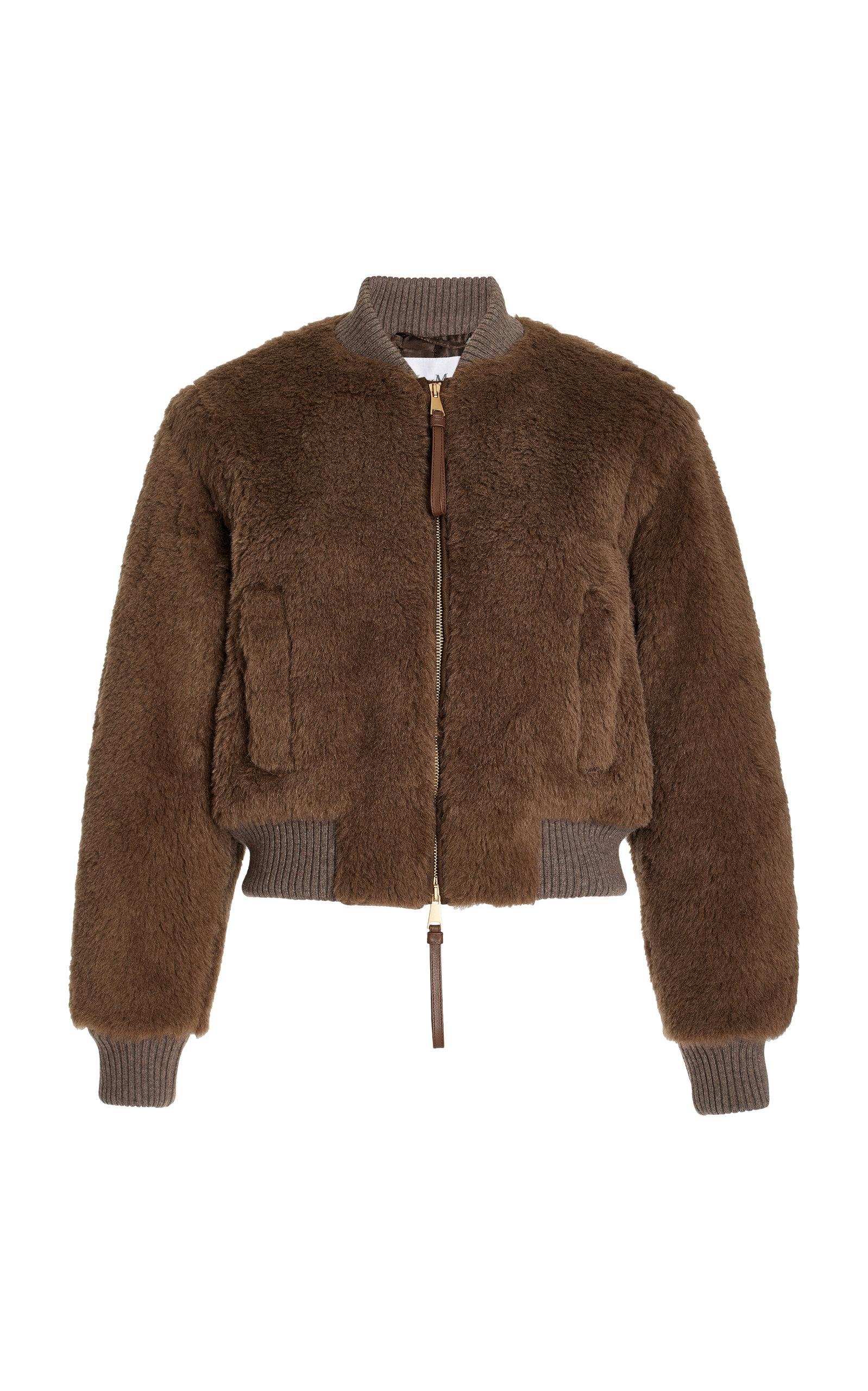 Max Mara Saturno Alpaca, Wool, And Silk-blend Jacket in Brown | Lyst