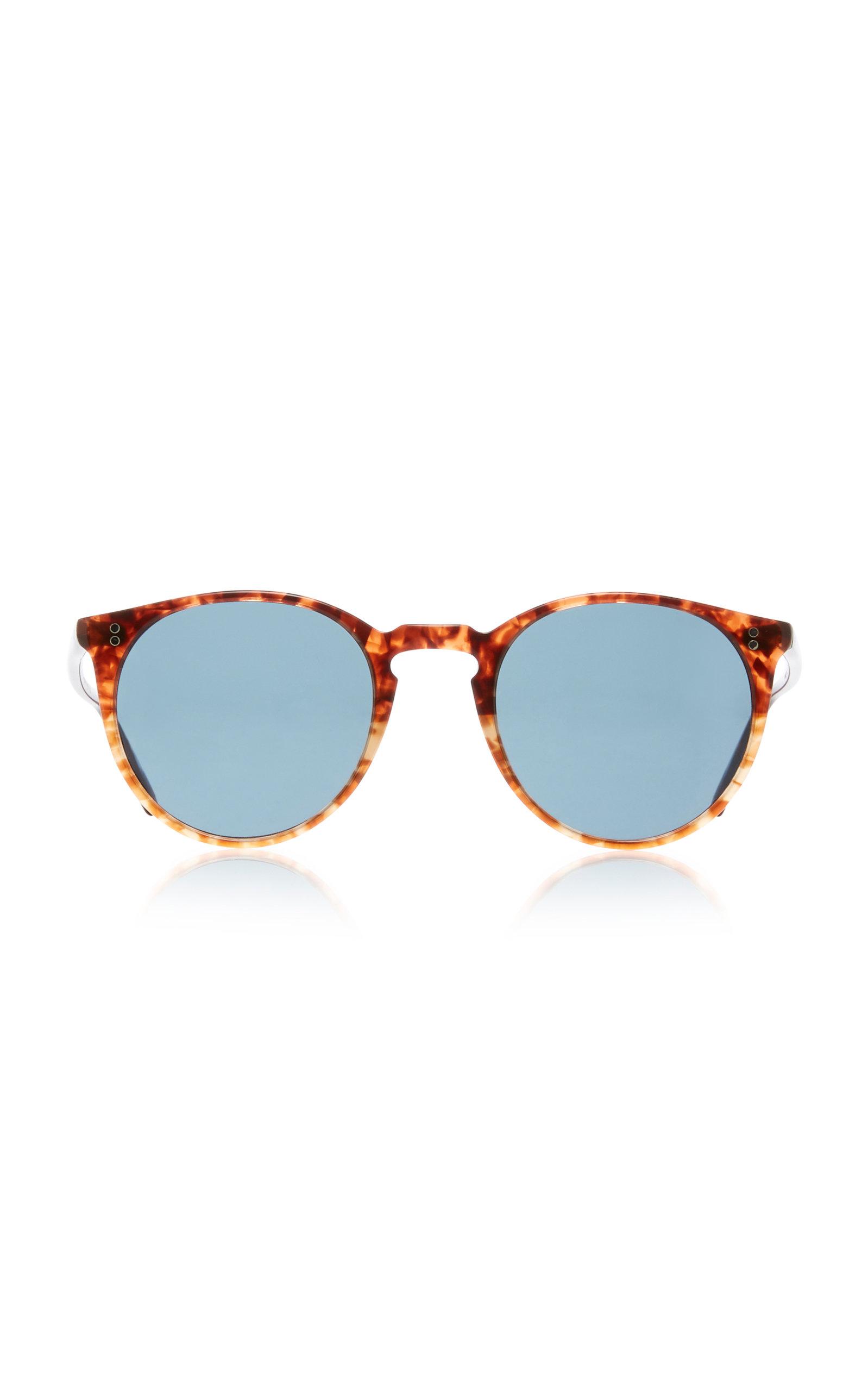 Oliver Peoples O'malley Round Acetate Sunglasses in Red for Men | Lyst