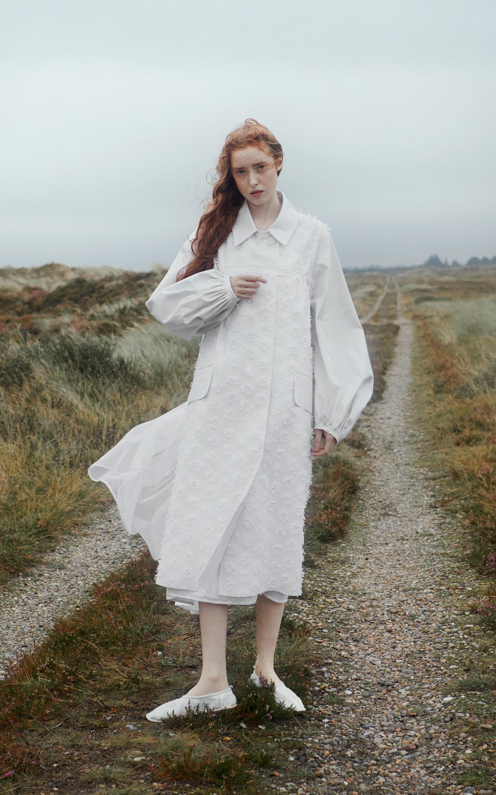 Cecilie Bahnsen Kamille Silk Overlay Maxi Dress in White | Lyst