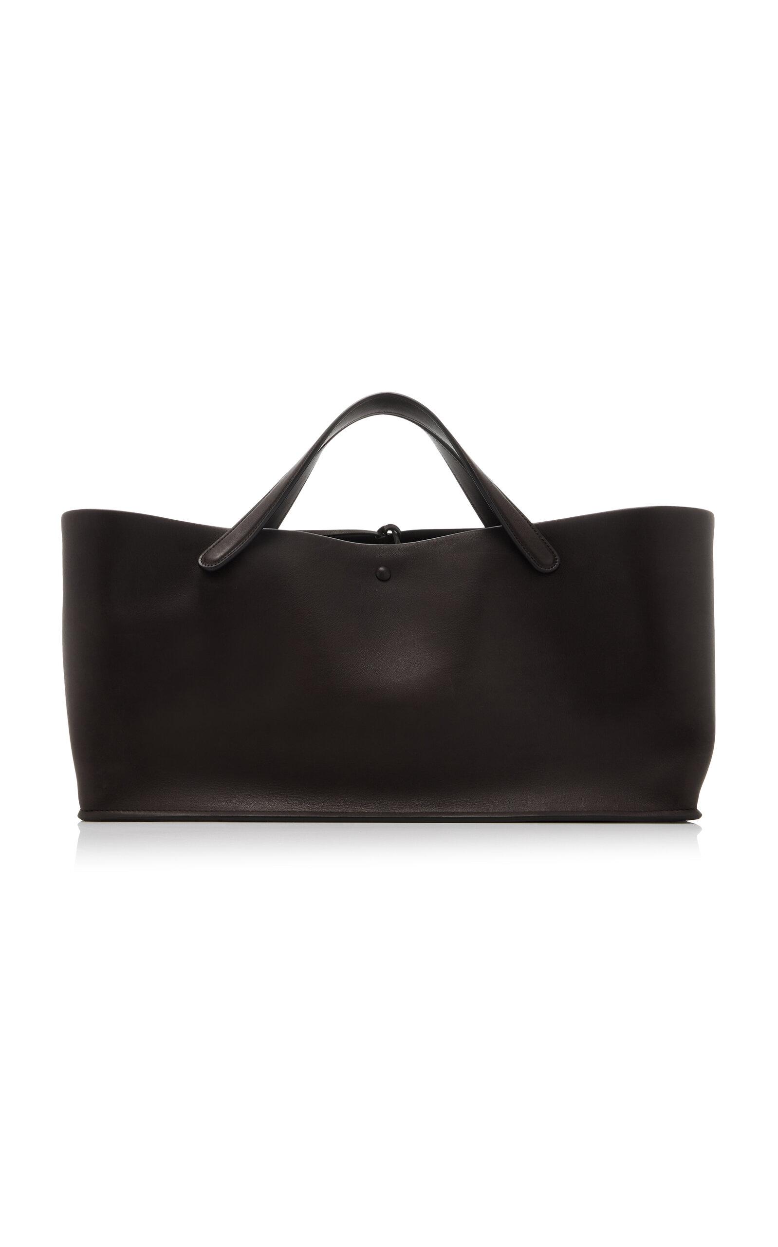The Row Idaho Leather Tote Bag in Black Lyst