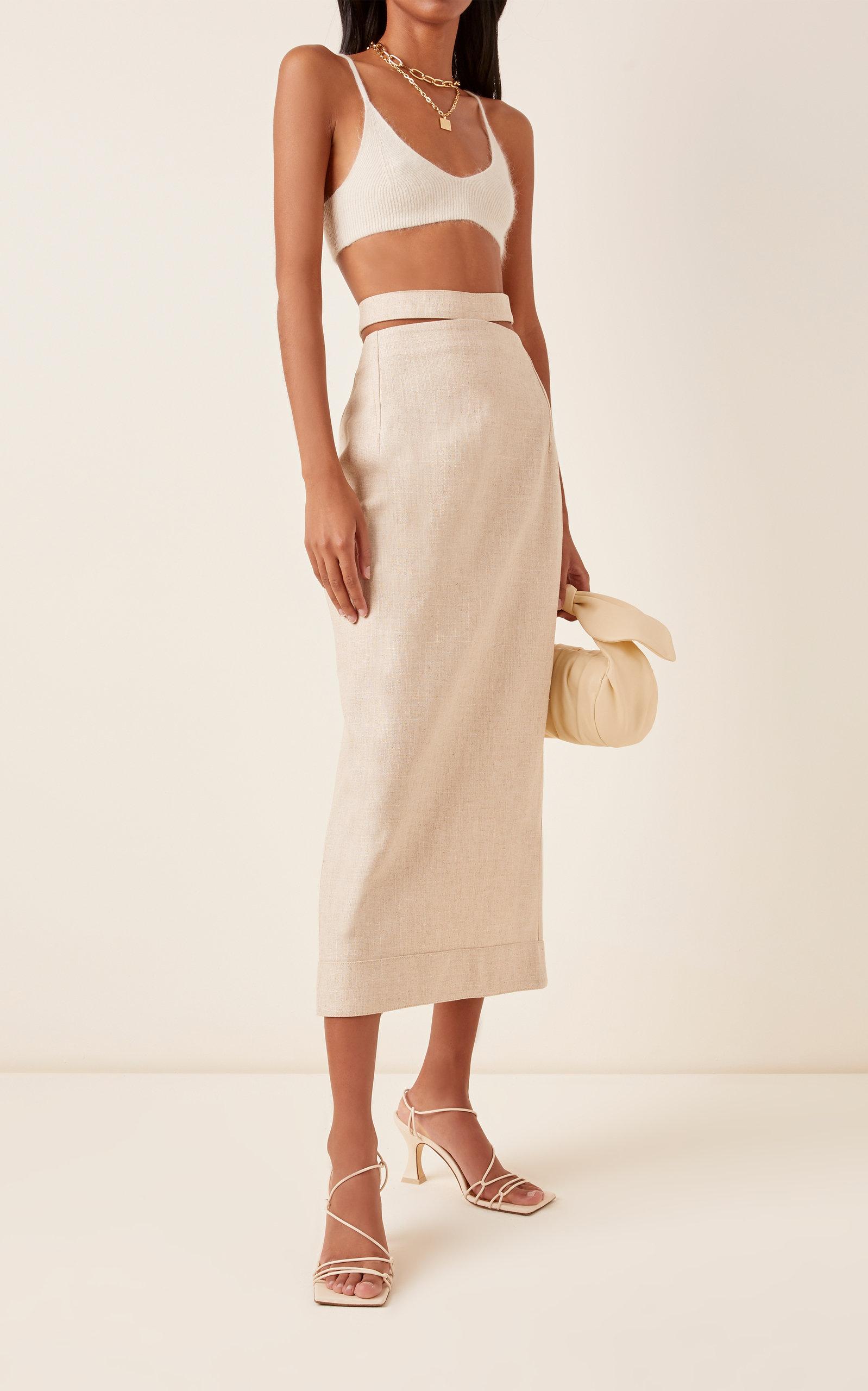 Jacquemus Linen Valerie Cutout Woven 