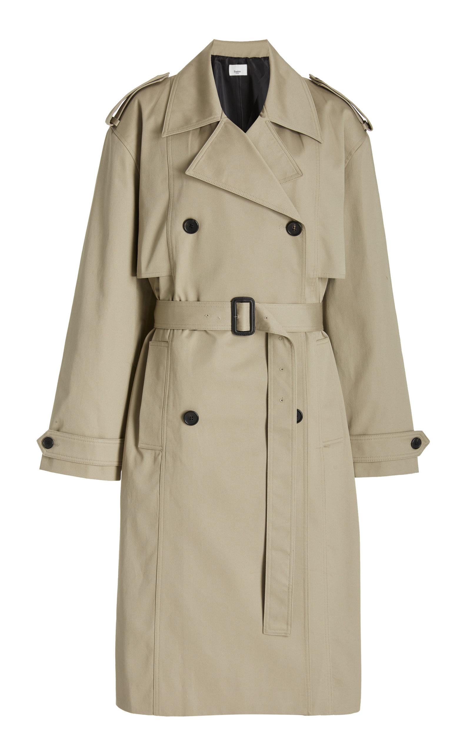 Frankie Shop Eugene Oversized Cotton Double-breasted Trench Coat in ...