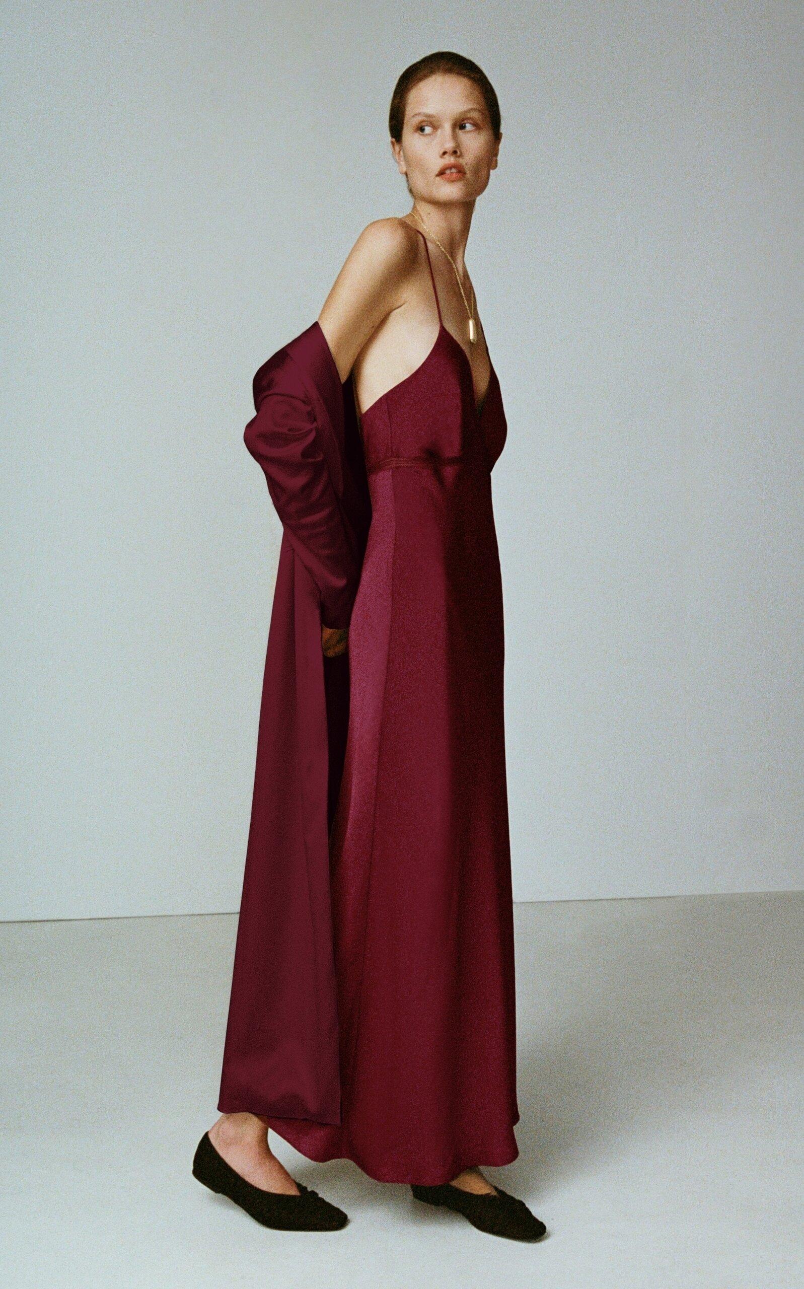 gold maxi satin dress Naomi Satin Dress- Gold XS