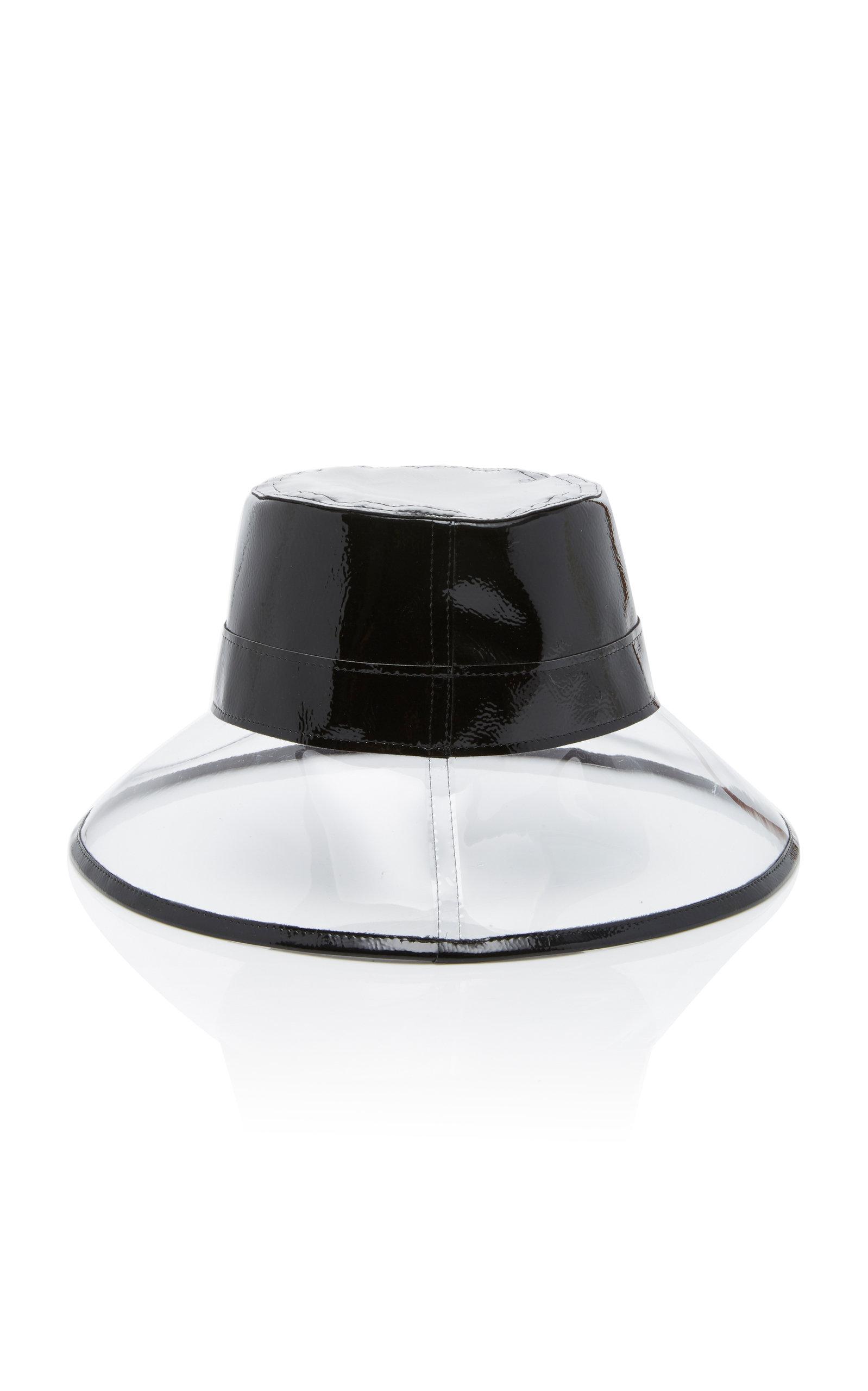 black pvc bucket hat