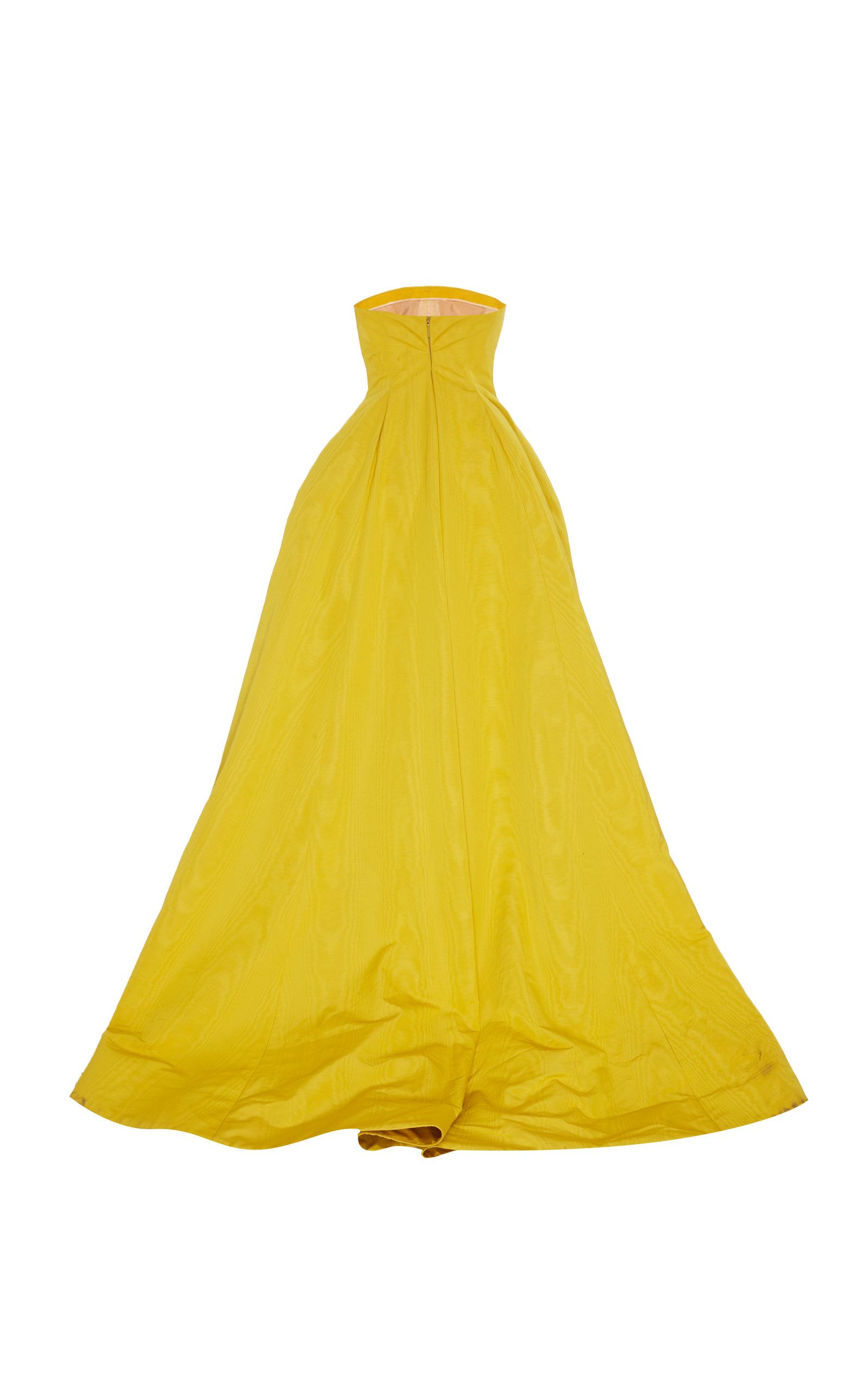 oscar de la renta high low gown