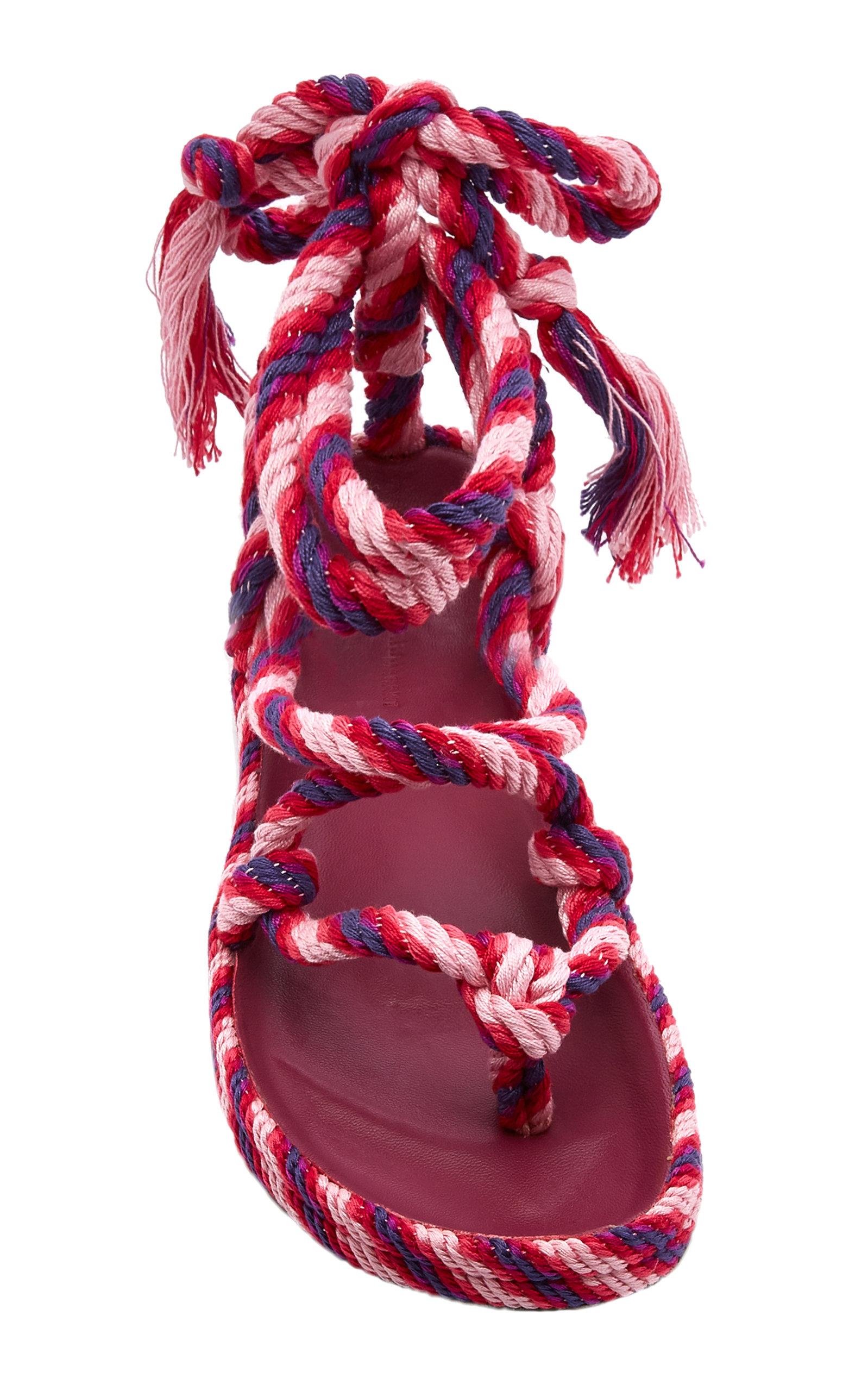 【関税・送料込み】ISABEL MARANT SANDALS BLUE PINK ROPE EROL ISABEL MARANT Erol Rope Sandals | Blue | FARFETCH