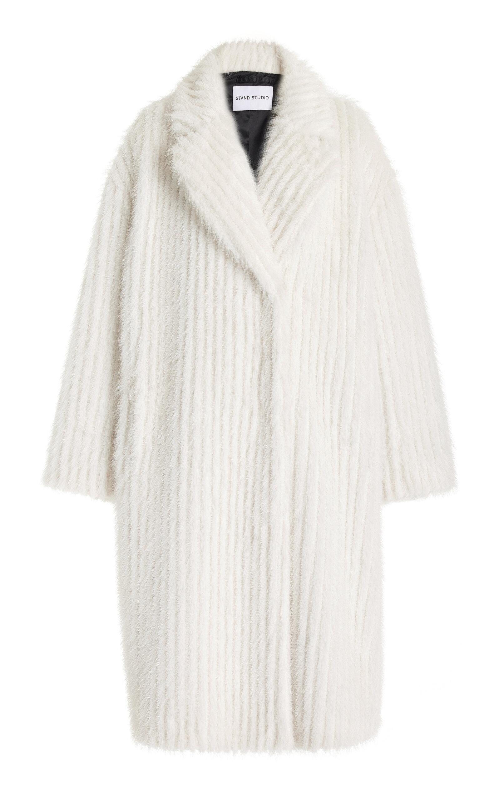 Genny faux-fur trim cardigan - Black