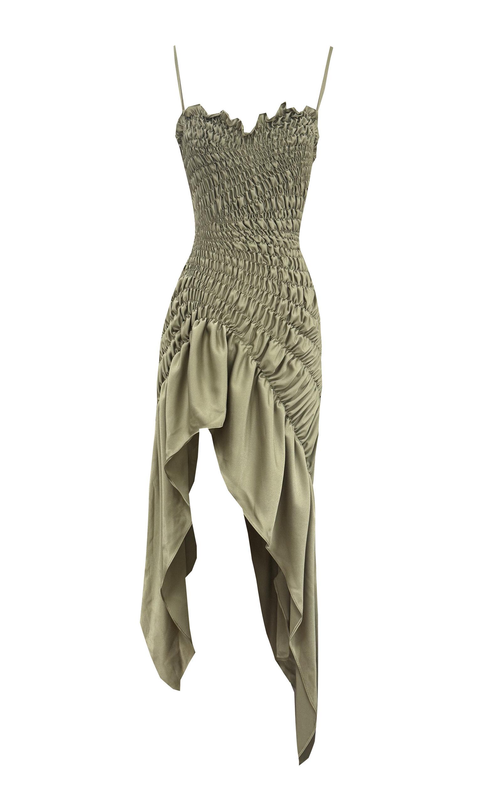 georgia hardinge green dress Georgia Hardinge Element Dress in Bottle Green