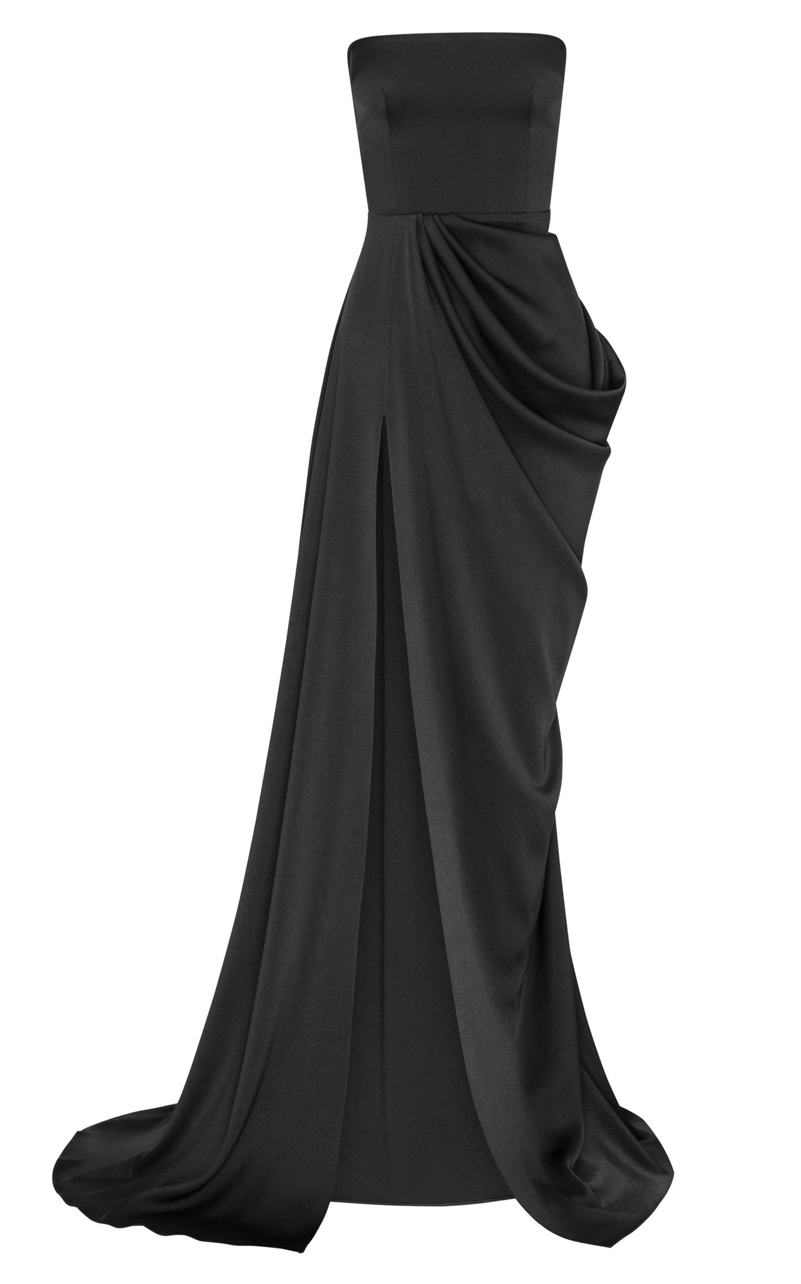 Alex Perry Satin crêpe draped bustier gown Alex Perry