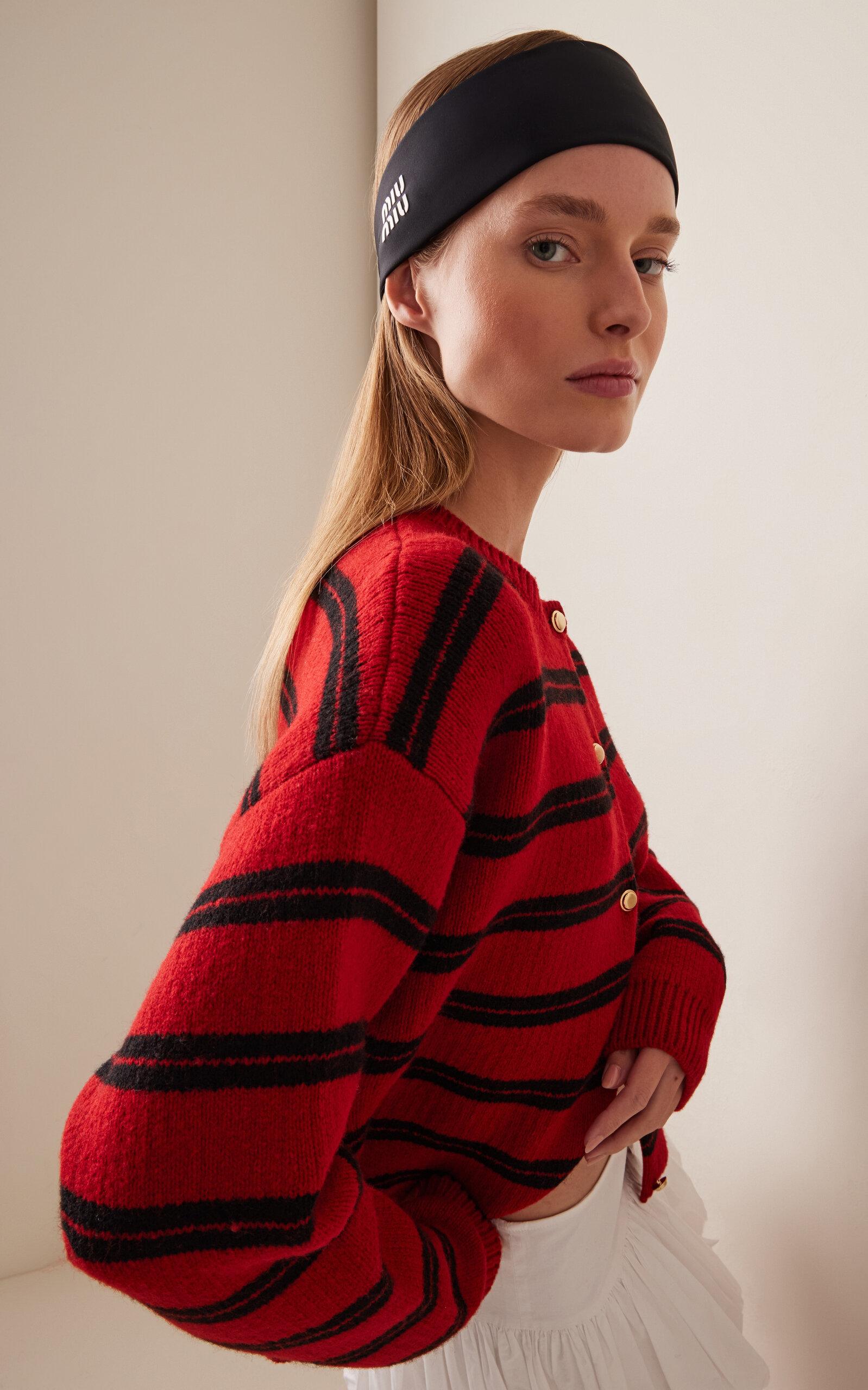 Miu Miu Jersey Headband in Black | Lyst