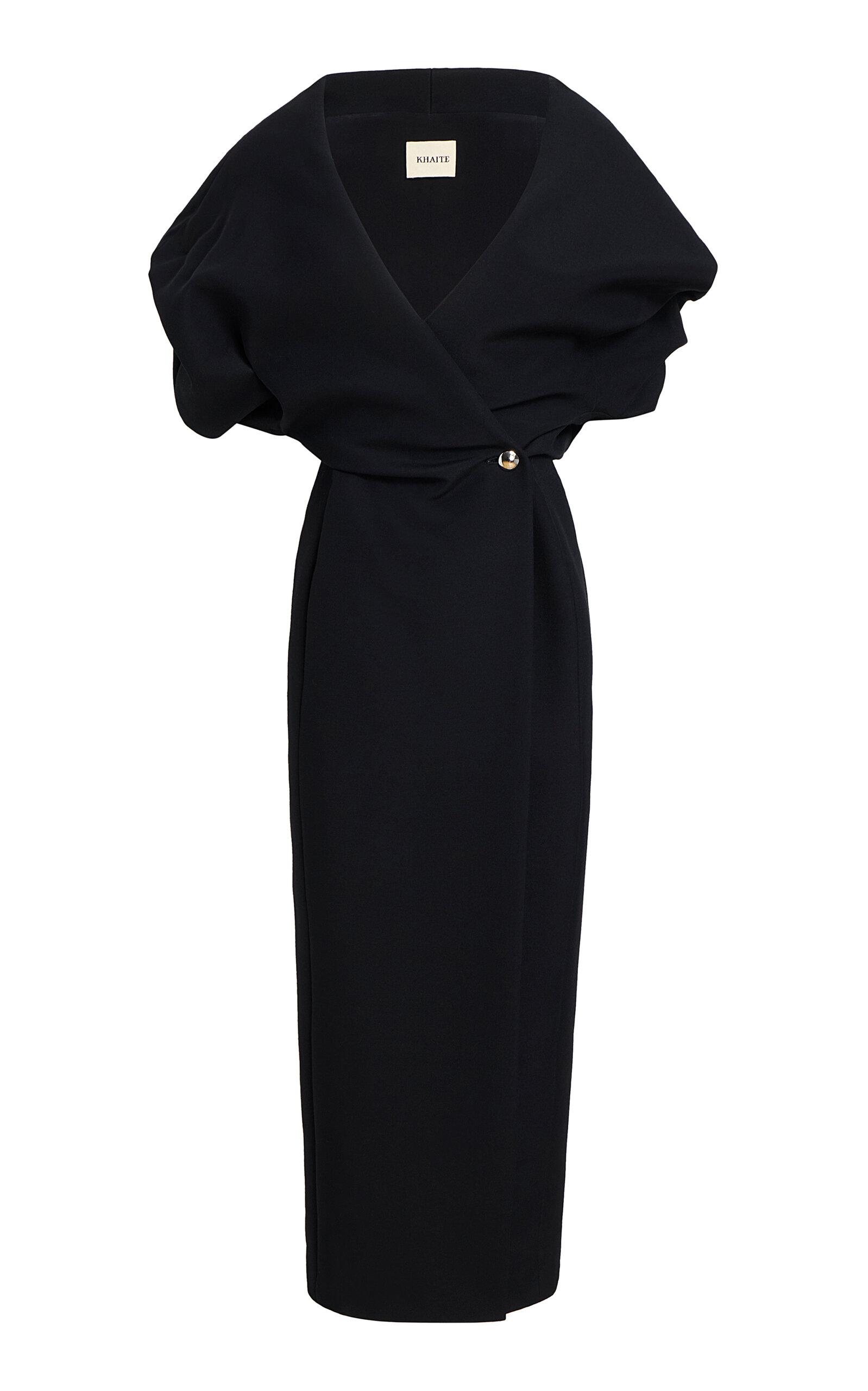 knee length dresses for ladies Draped Midi Dress Khaite main image 0