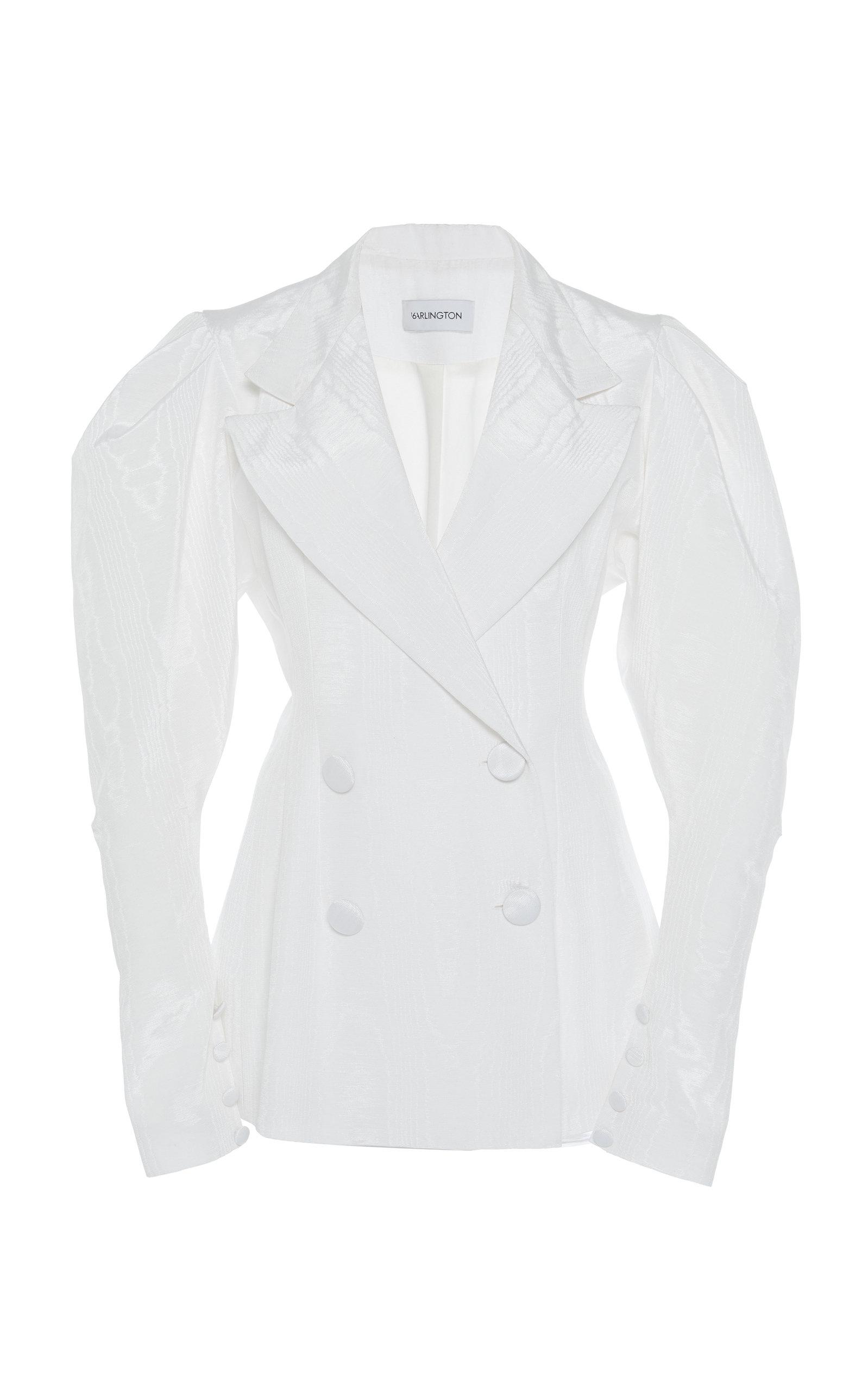 white puff sleeve jacket