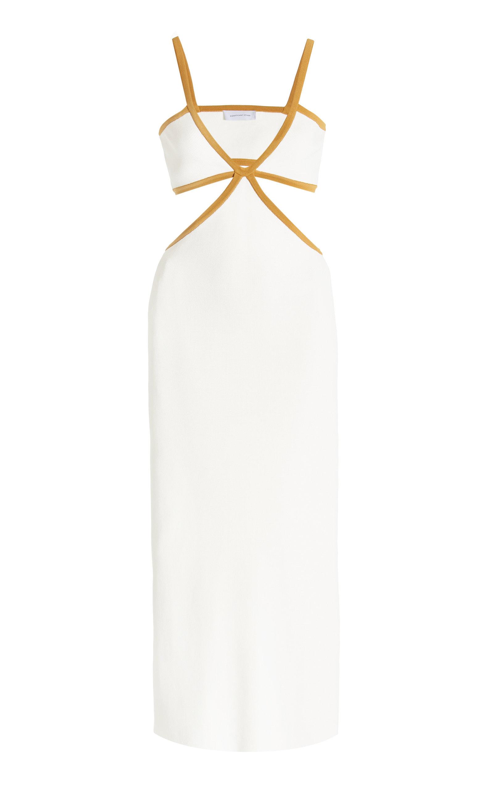 Significant Other Adi Cutout Knit Midi Dress in White | Lyst