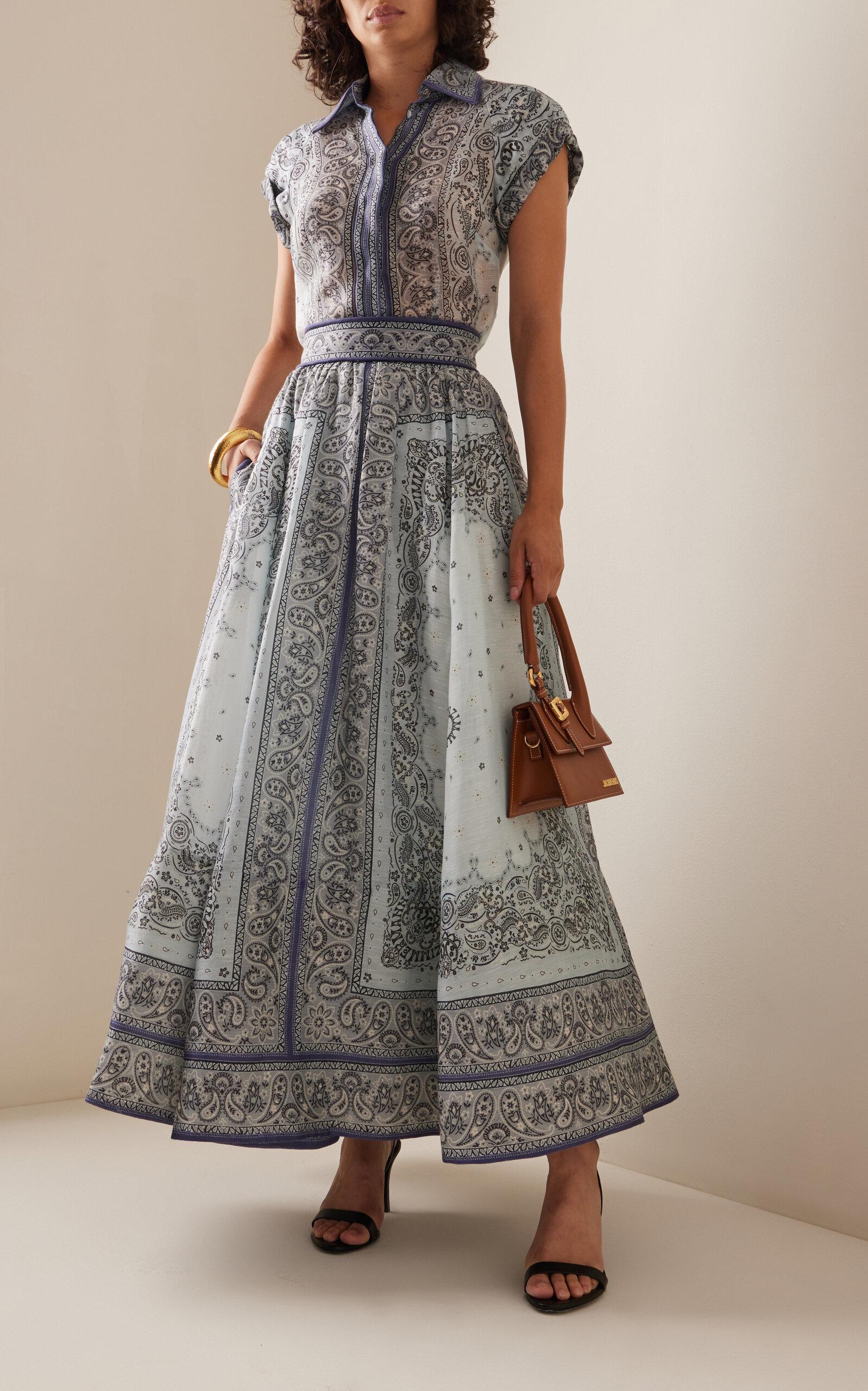 【Zimmermann】MATCHMAKER GATHERED MIDI SKIRT ギャザー マキシ ZIMMERMANN - Matchmaker Gathered Linen Midi Skirt Zimmermann