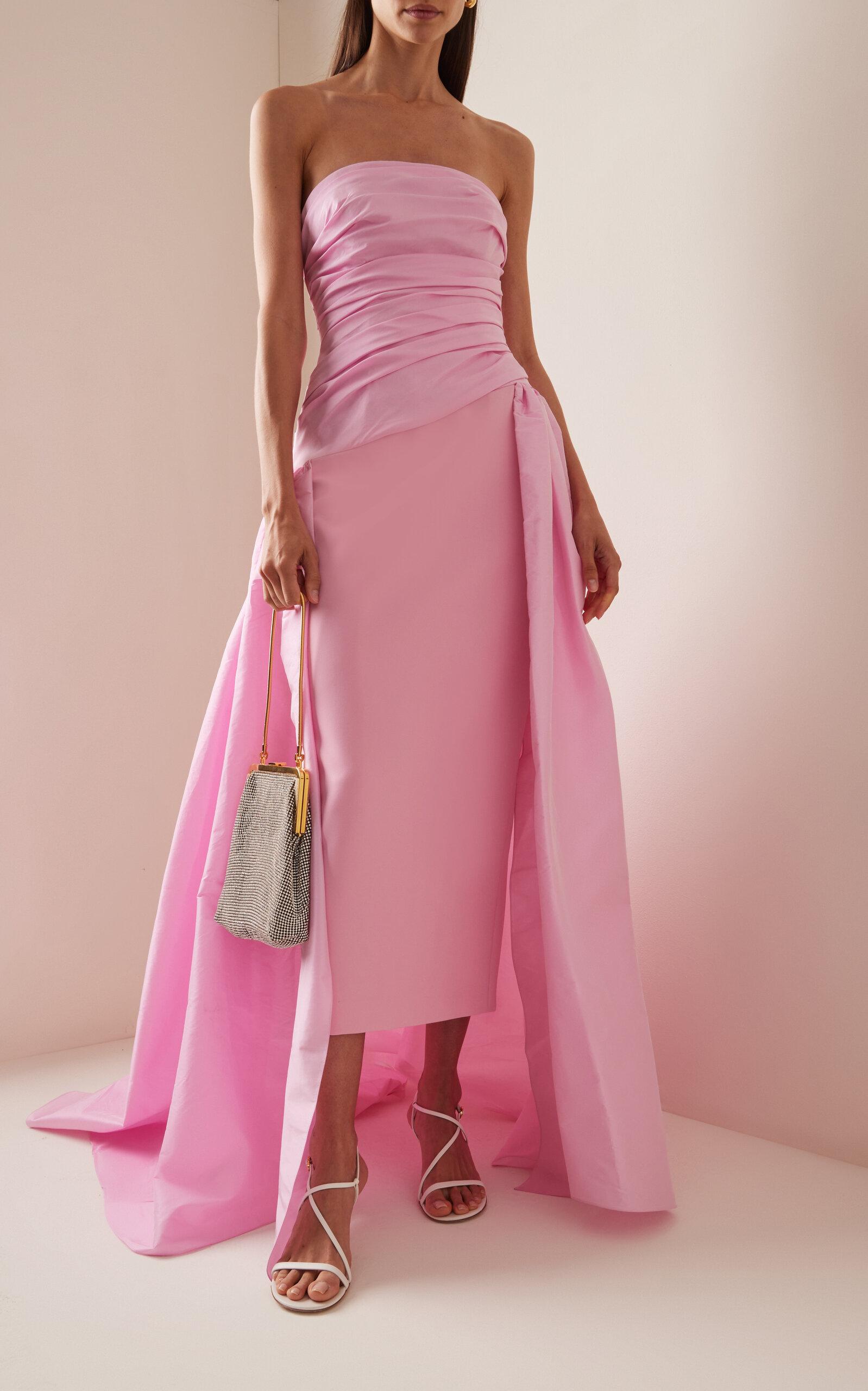 Carolina Herrera Ruched Strapless Gown in Pink | Lyst Carolina Herrera Ruched Strapless Gown in Pink | Lyst