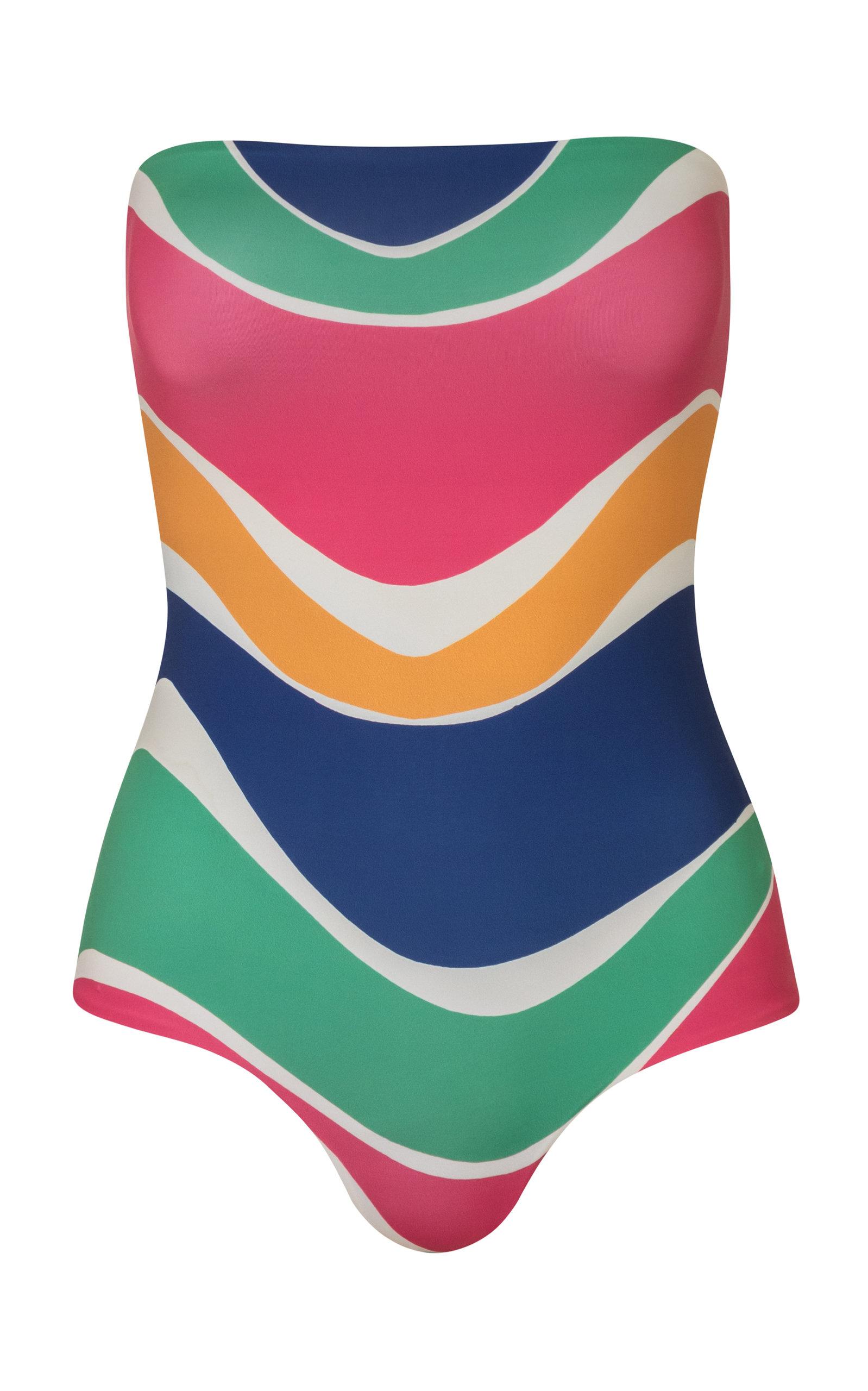 Cala De La Cruz Alison Strapless One Piece Swimsuit Lyst 4538