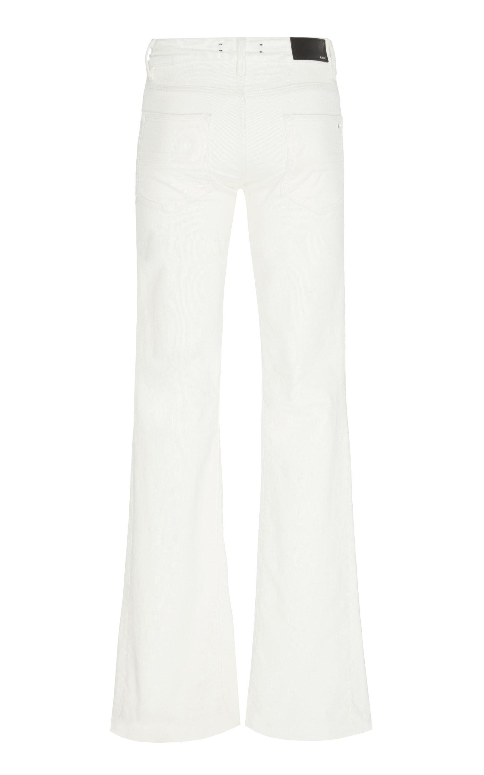 Amiri Corduroy Flare Pants in White for Men