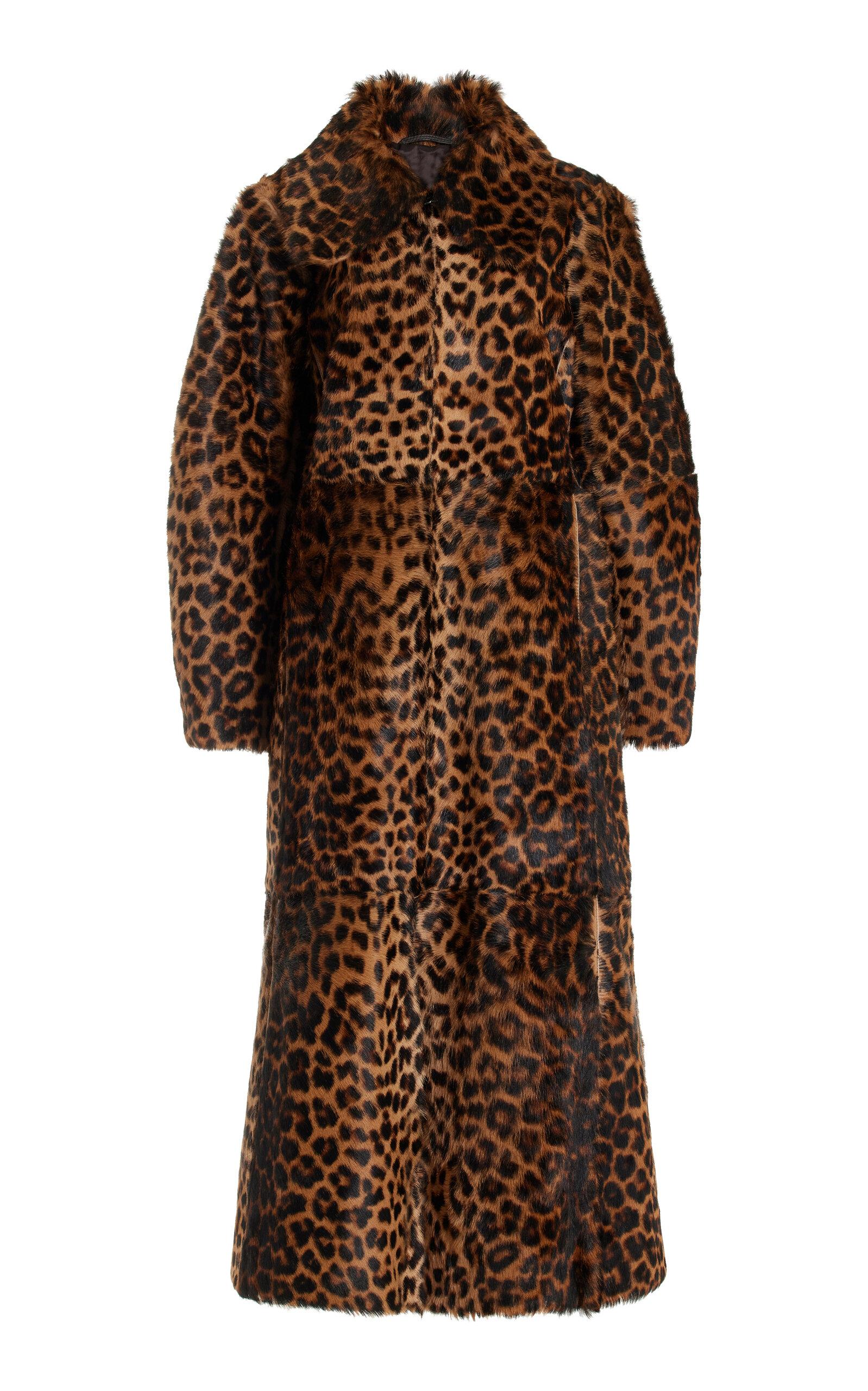 By Malene Birger Rafaia Leopard-Print Pony Hair Coat in Brown for