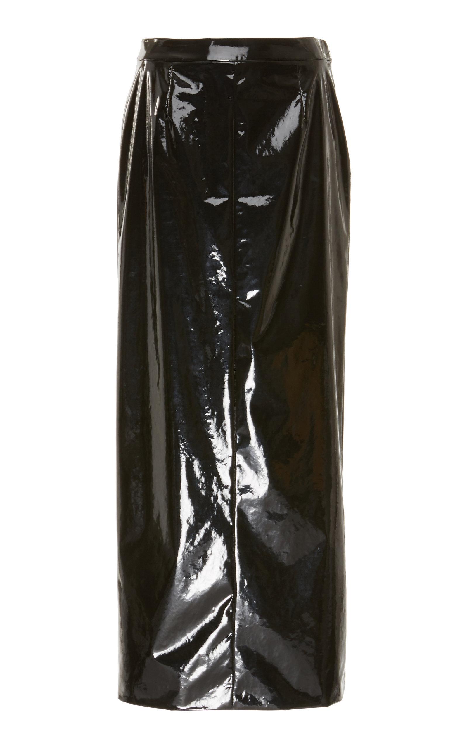 Maison Margiela Wool Vinyl Maxi Skirt 
