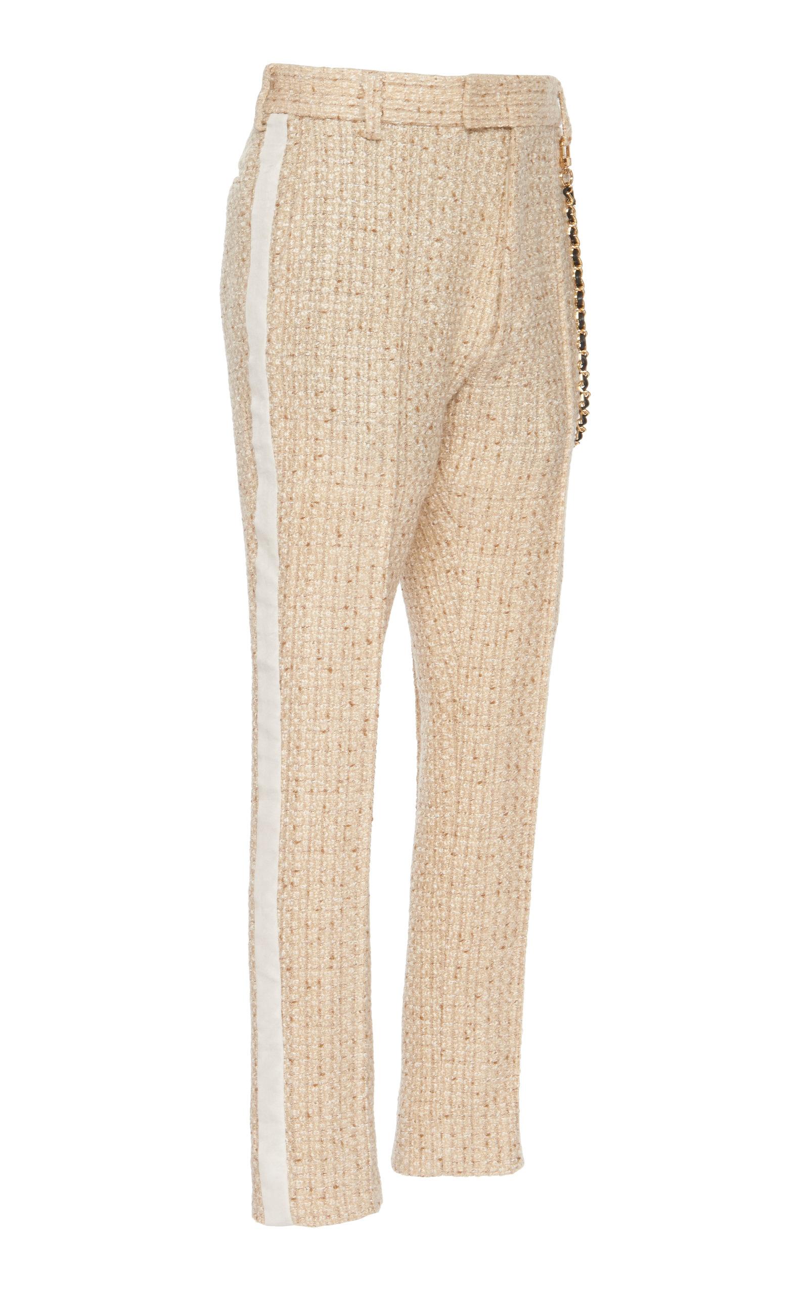 Amiri Tweed Boucle Flare Track Pants in Natural for Men | Lyst
