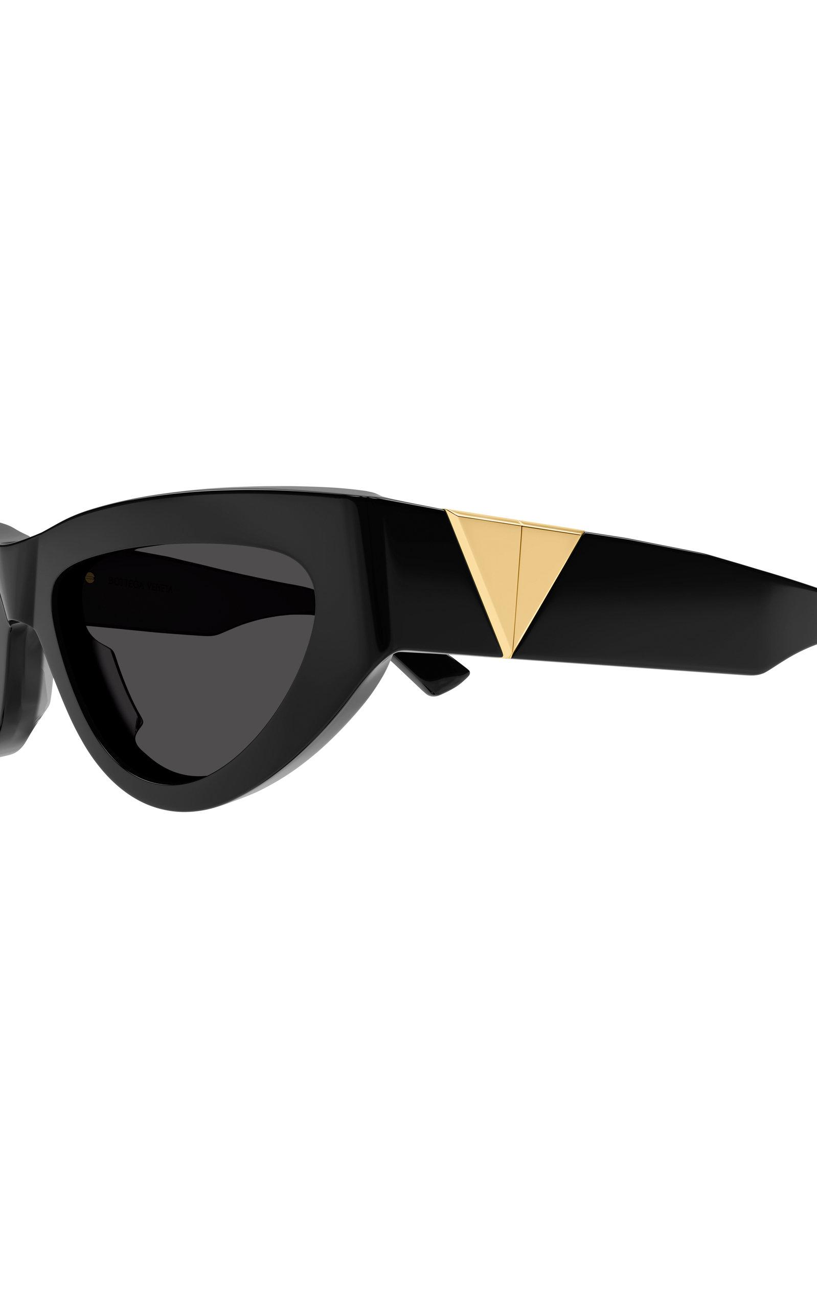 Bottega Veneta Cat-eye Acetate Sunglasses in Black | Lyst
